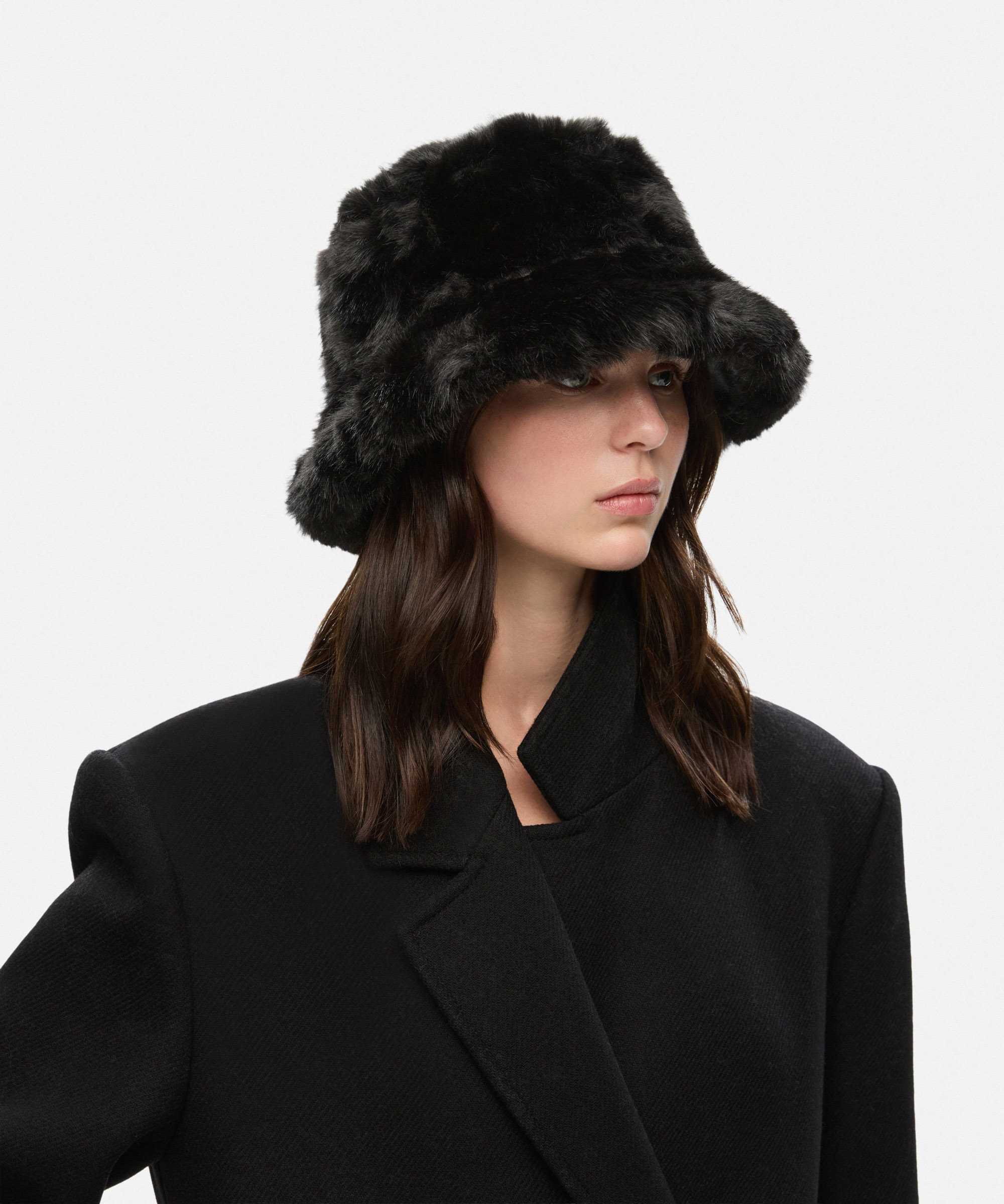 Çift taraflı bucket şapka - IW6260077020001 - Siyah Şapka