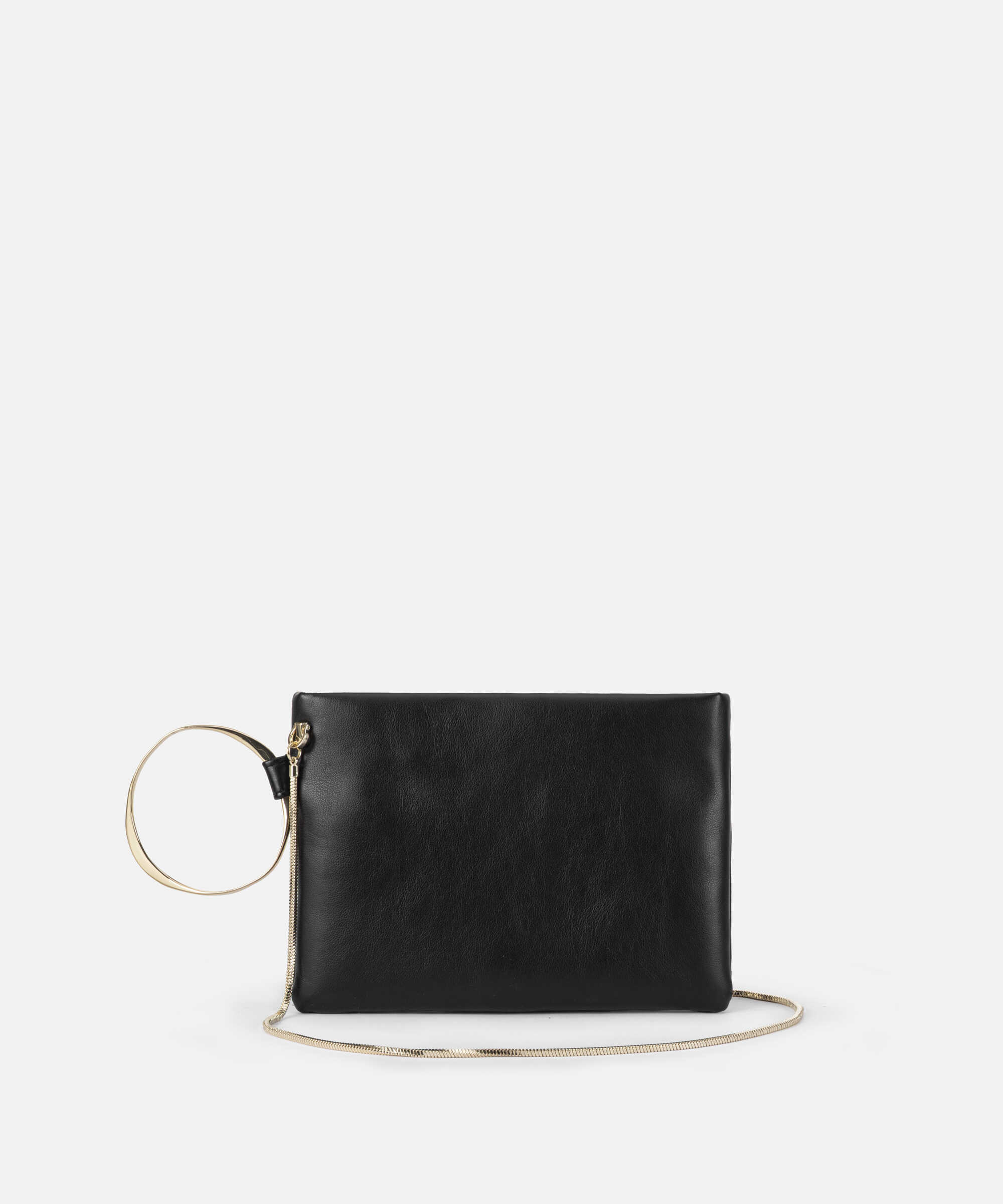Metal halkalı zincir askılı clutch - IW6260121004001 - Siyah Clutch