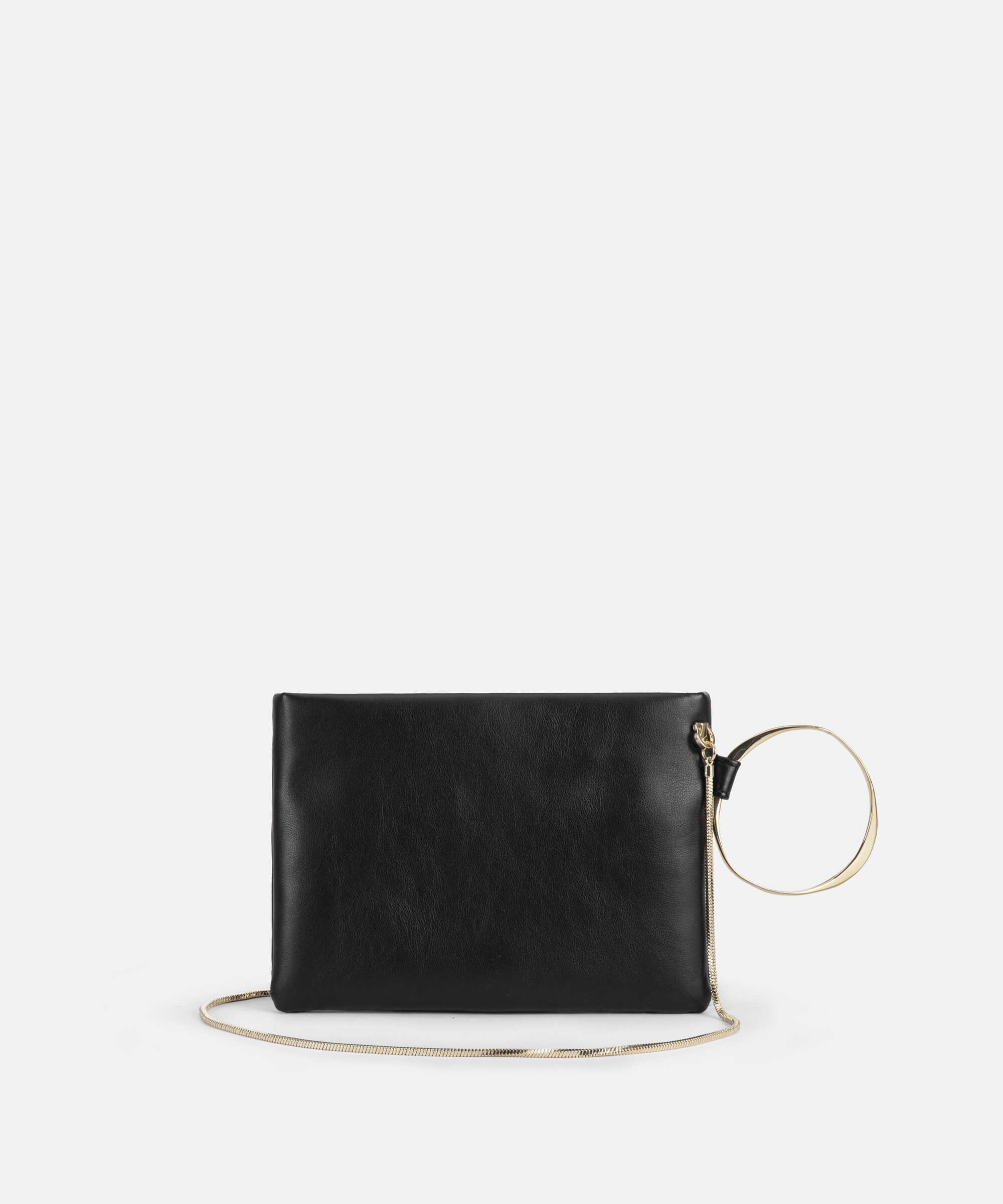 Metal halkalı zincir askılı clutch - IW6260121004001 - Siyah Clutch