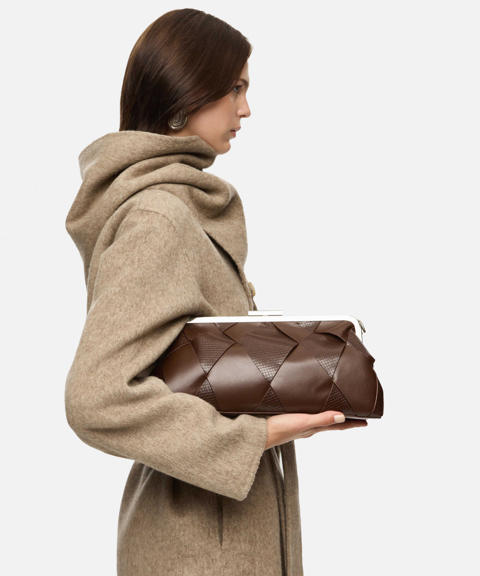 Knotwise clutch - IW6260121006006 - Koyu Kahverengi Clutch