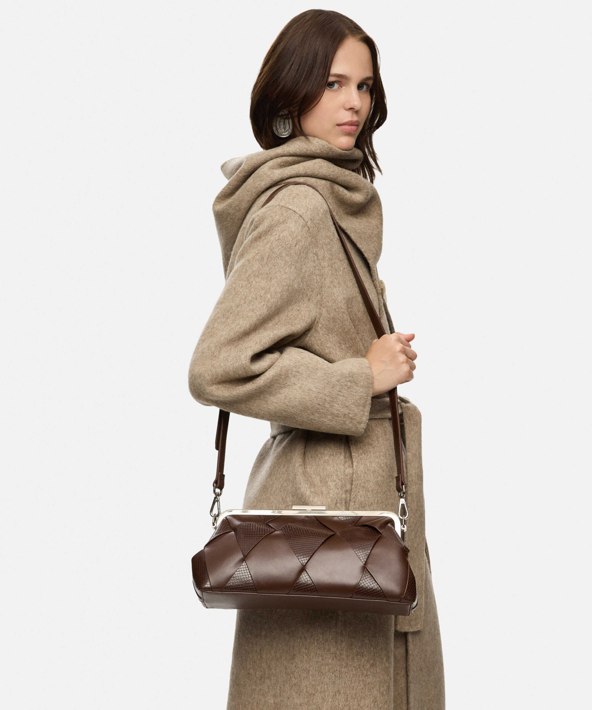 Knotwise clutch - IW6260121006006 - Koyu Kahverengi Clutch