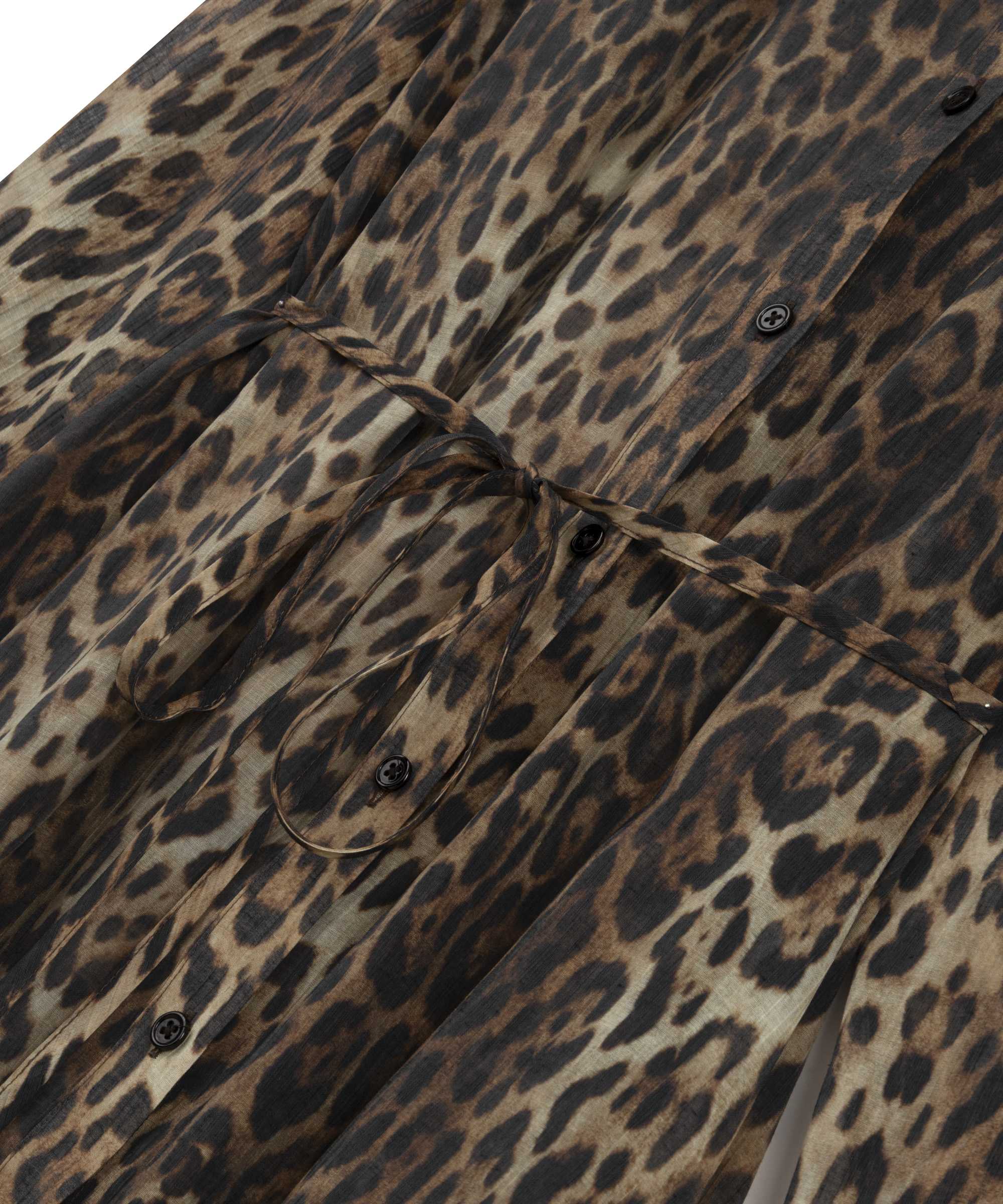 Leopar desen tunik - IS1250016010074 - Kahverengi Tunik