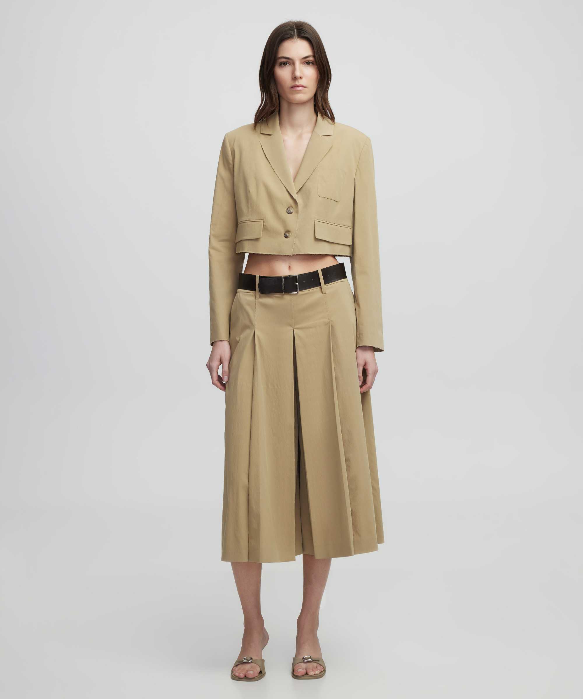 Crop blazer - IS1250106018003 - Natürel Blazer
