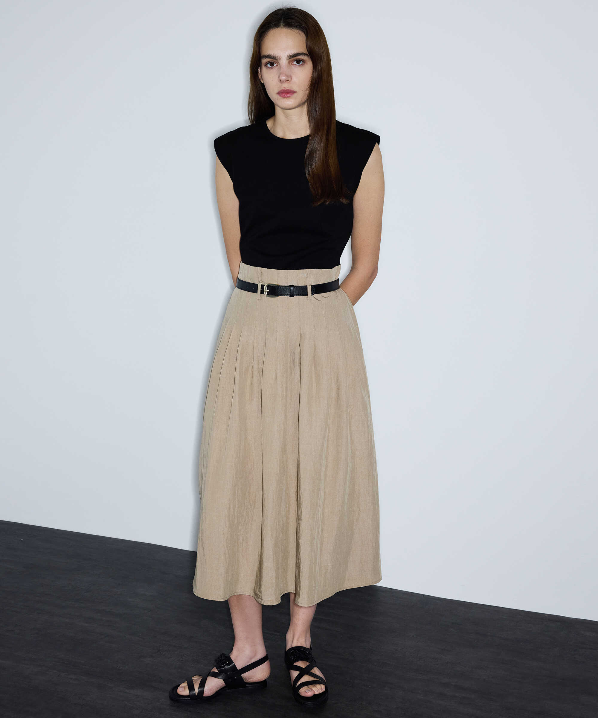 Natürel Çift parça görünüm colorblock elbise IS1260002207003 | İpekyol