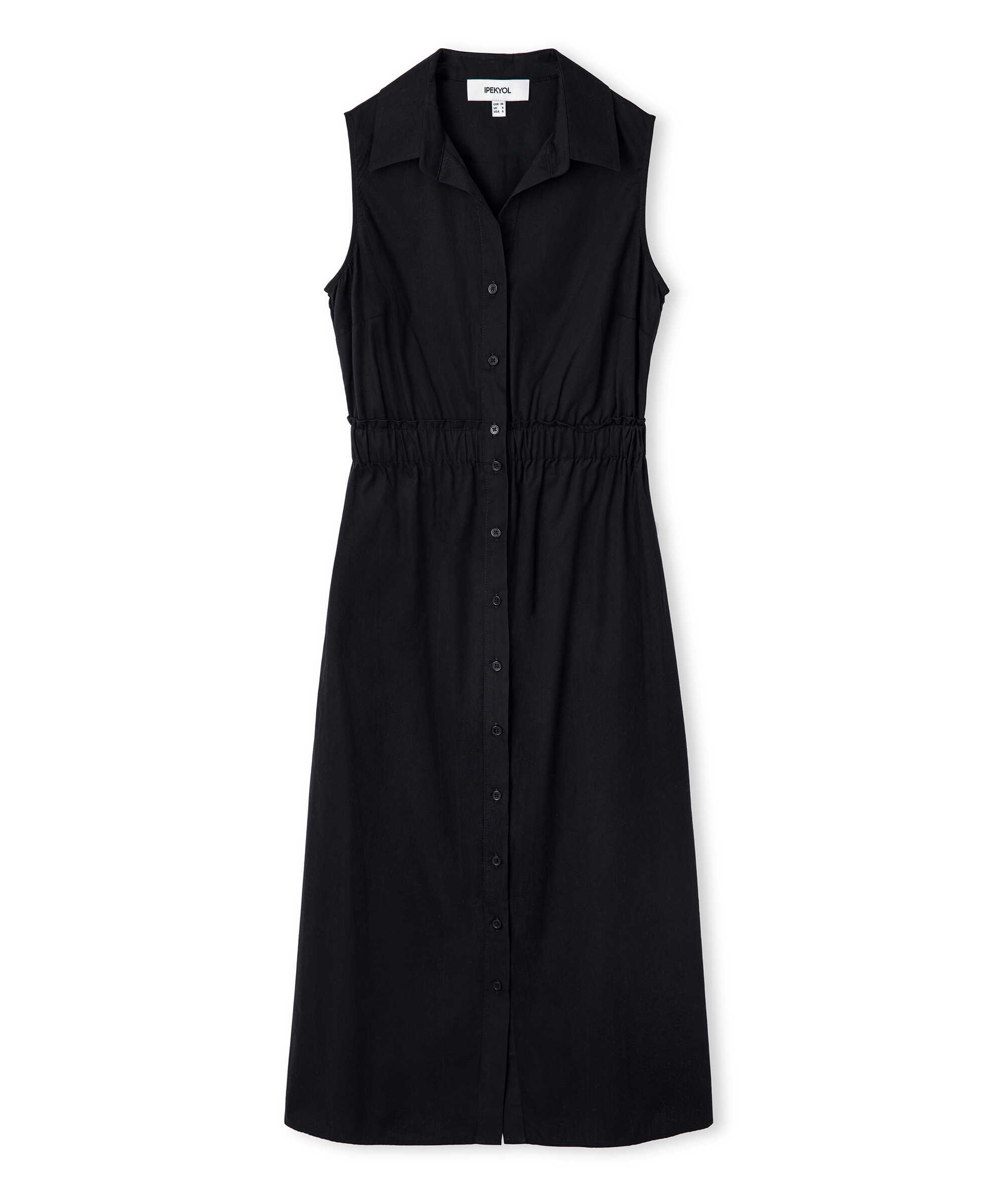 Poplin gömlek elbise - IS1260002257001 - Siyah Elbise