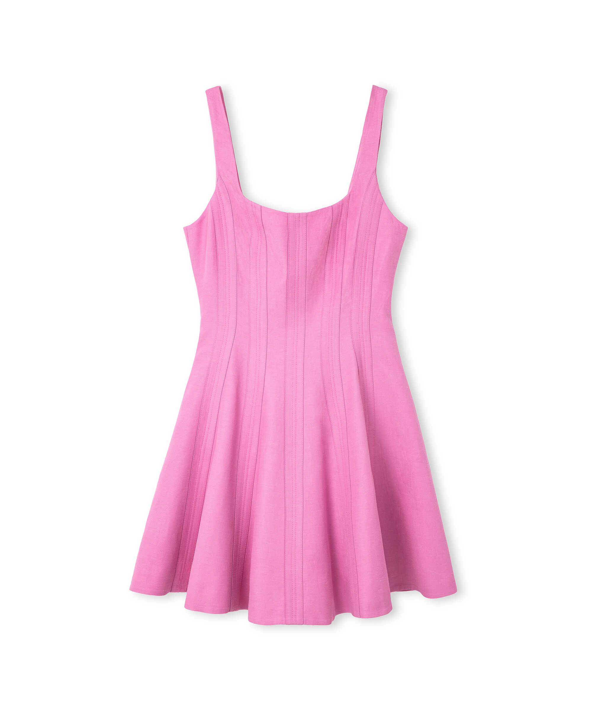 Volanlı mini elbise - IS1260002295033 - Pembe Elbise