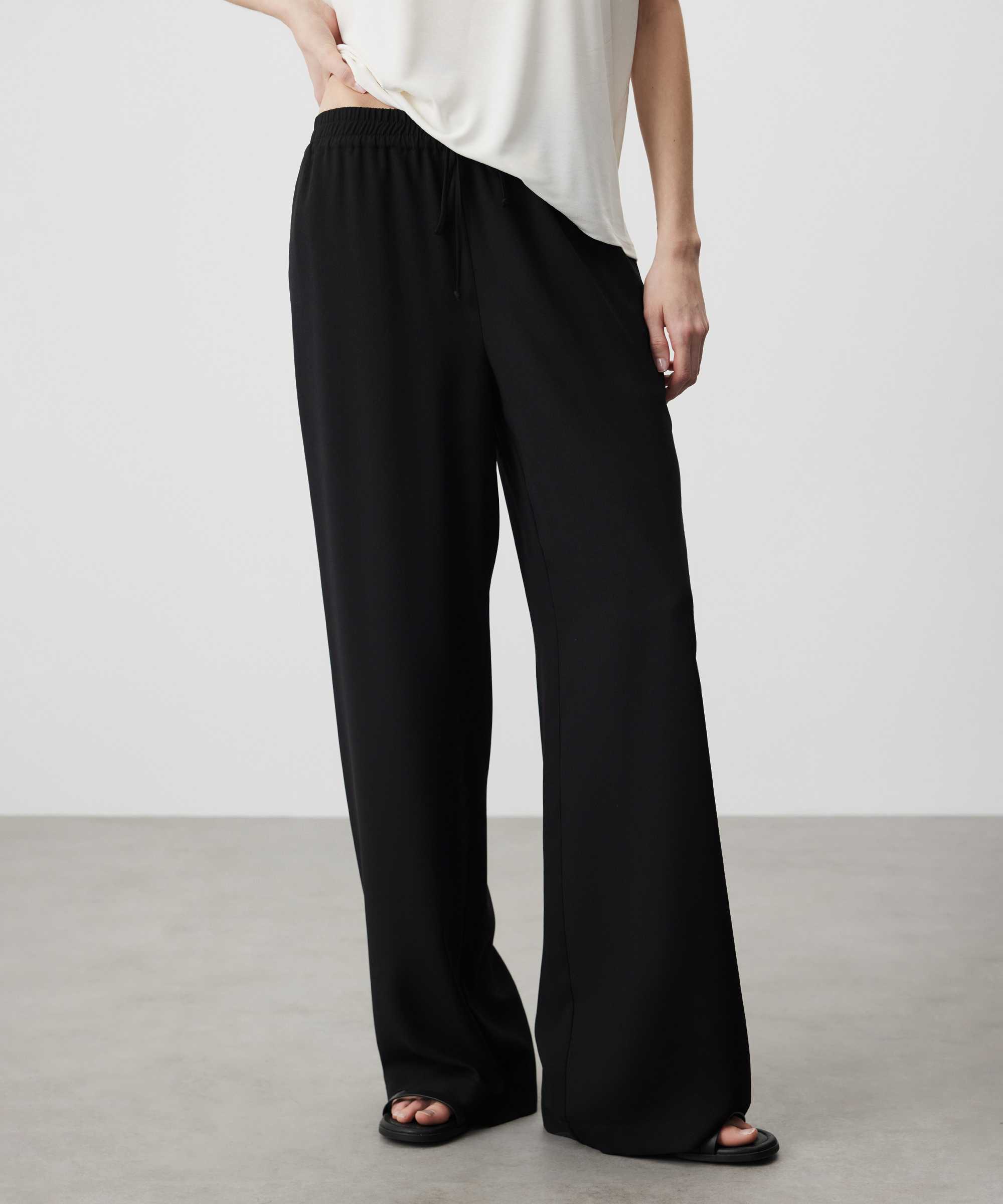 Elastik bel pantolon - IS1260003070001 - Siyah Pantolon