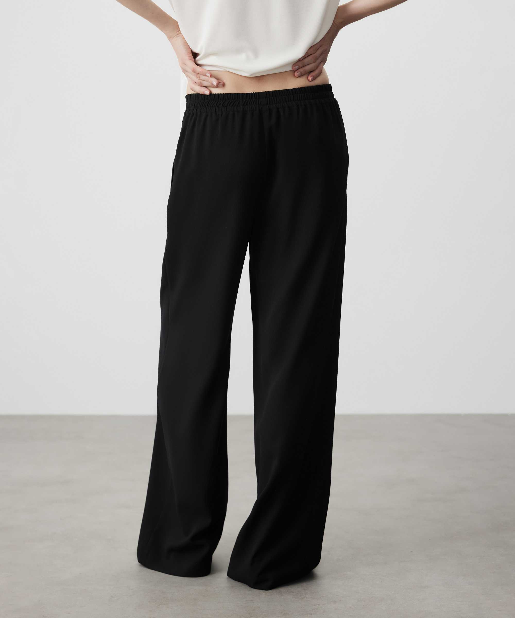 Elastik bel pantolon - IS1260003070001 - Siyah Pantolon