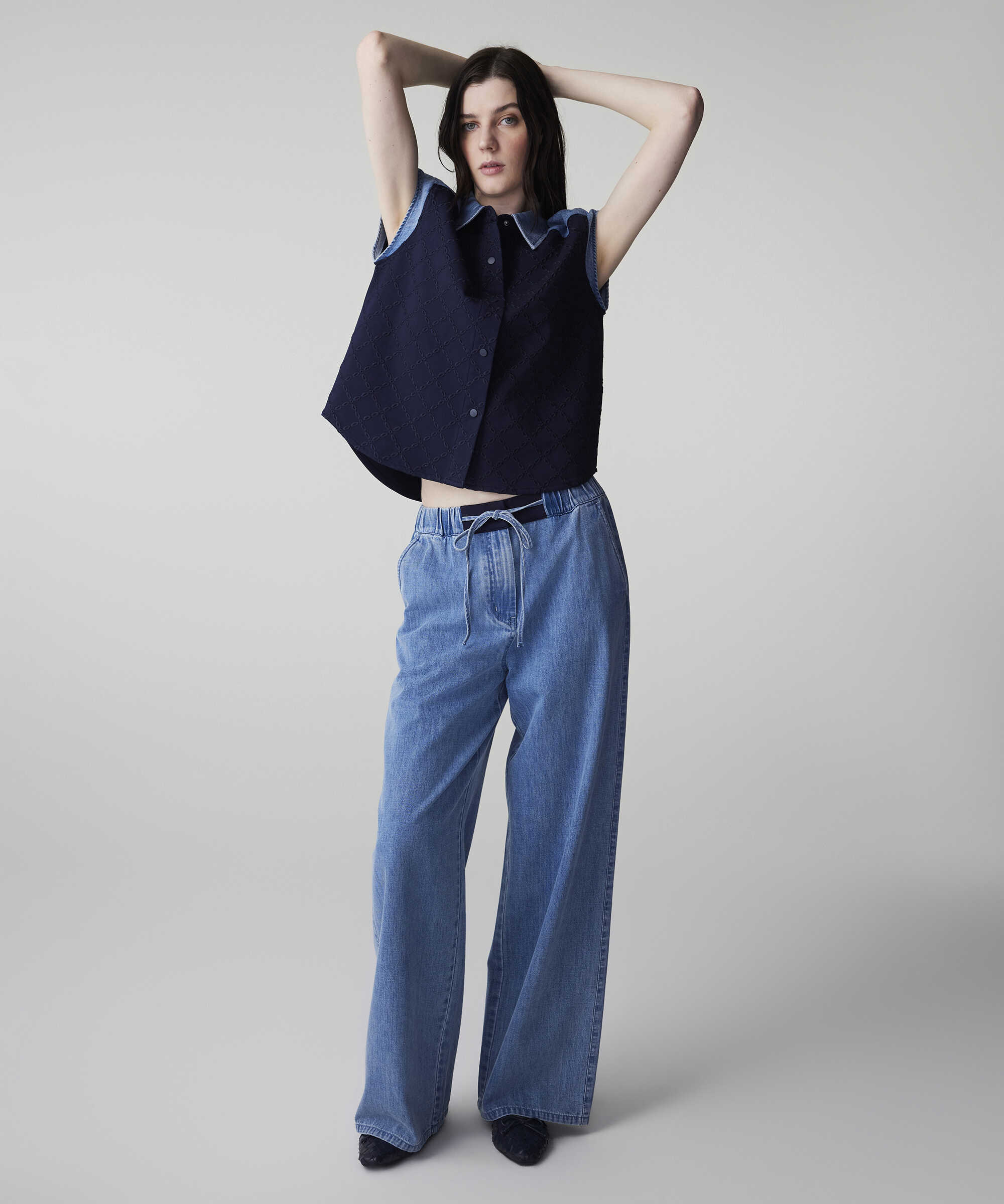 Kontrast bel jean pantolon - IS1260003136629 - İndigo Pantolon