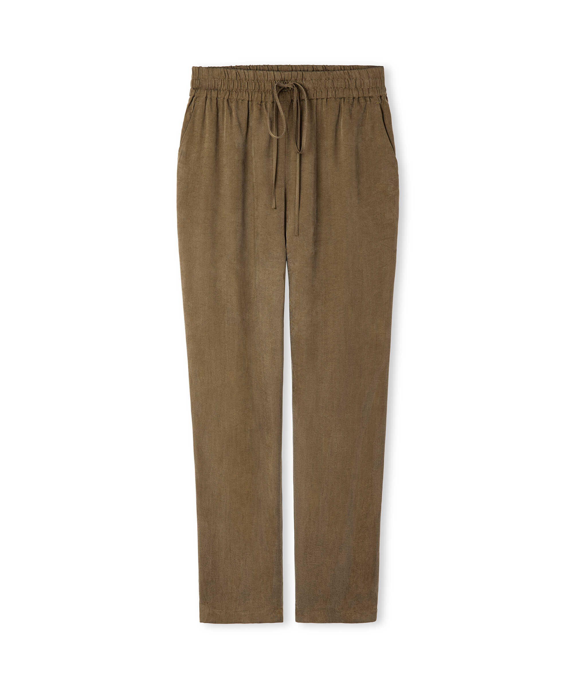 Belden bağlamalı carrot fit pantolon - IS1260003151022 - Haki Pantolon