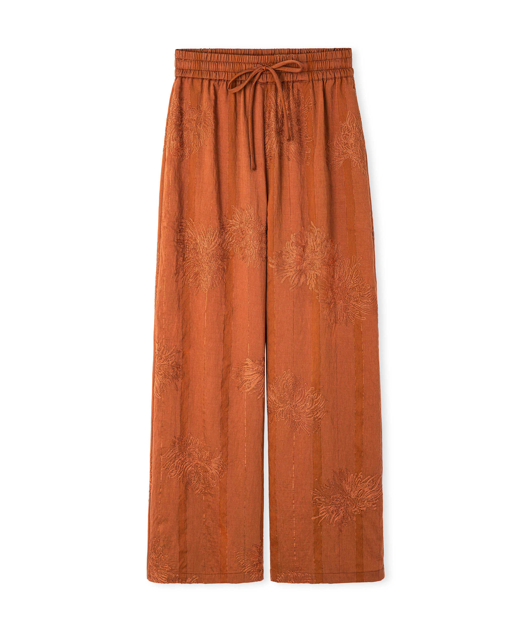 Çiçek nakışlı pantolon - IS1260003153048 - Tarçın Pantolon