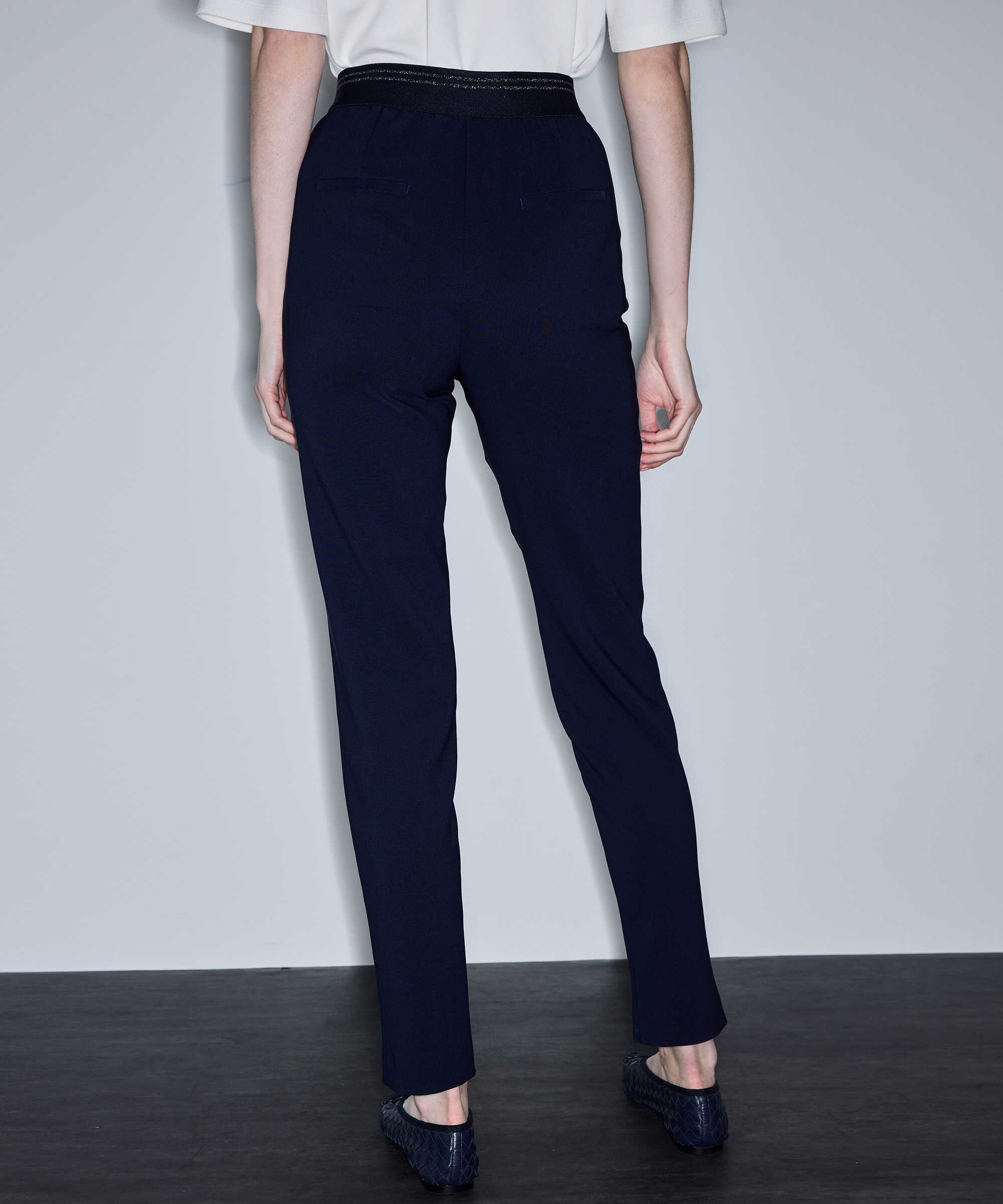 Lurex bel pantolon - IS1260003160015 - Lacivert Pantolon