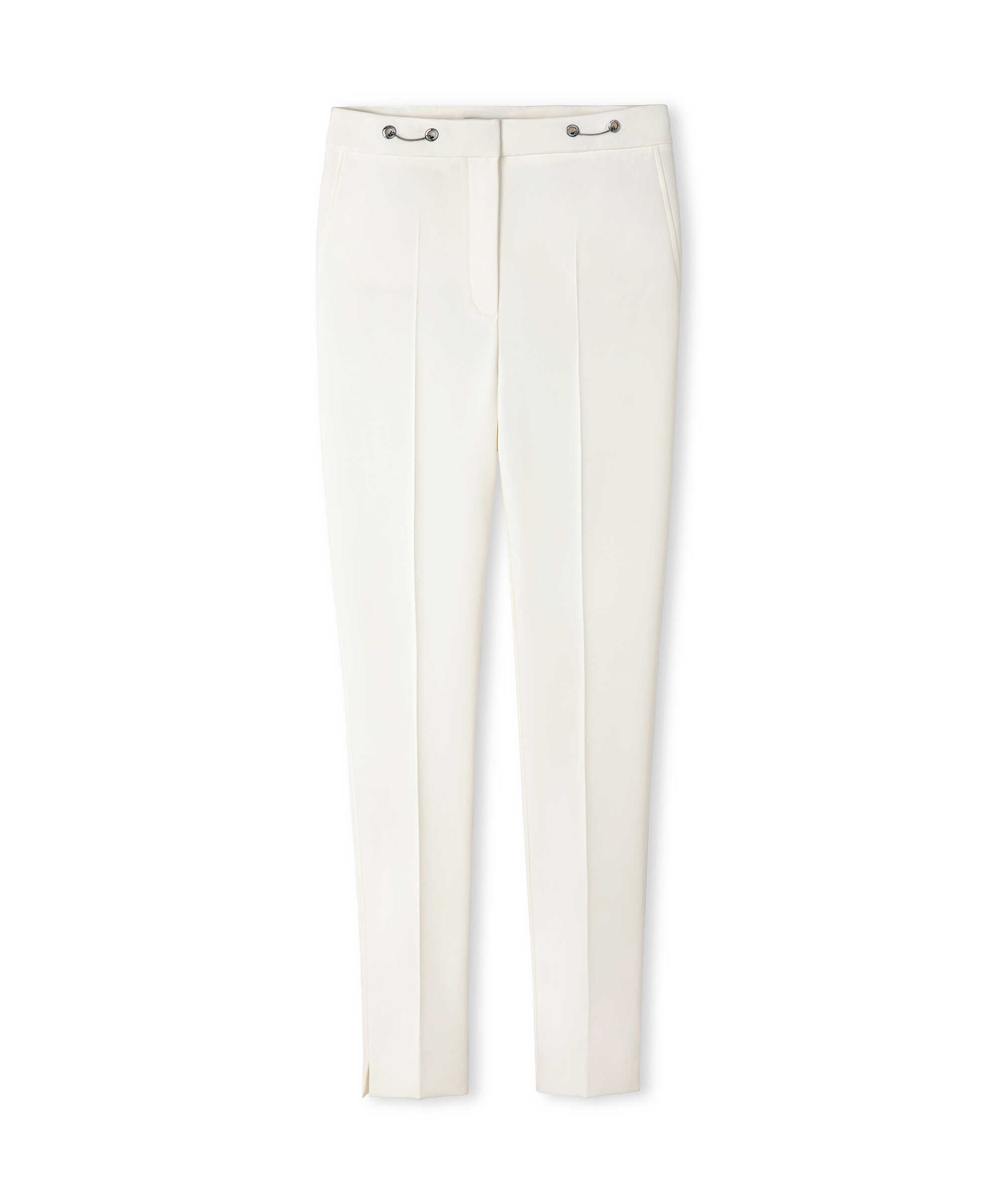 Metal aksesuarlı skinny fit pantolon - IS1260003166018 - Ekru Pantolon