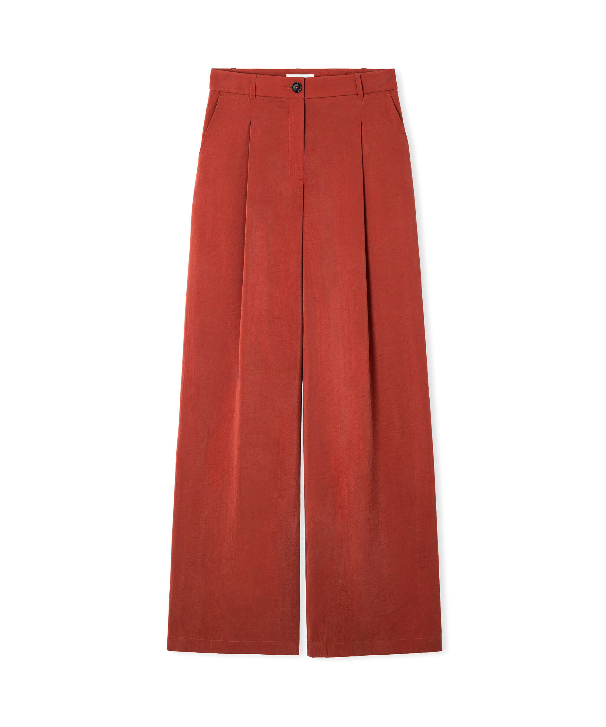 Modal içerikli wide leg pantolon - IS1260003247054 - Kiremit Pantolon
