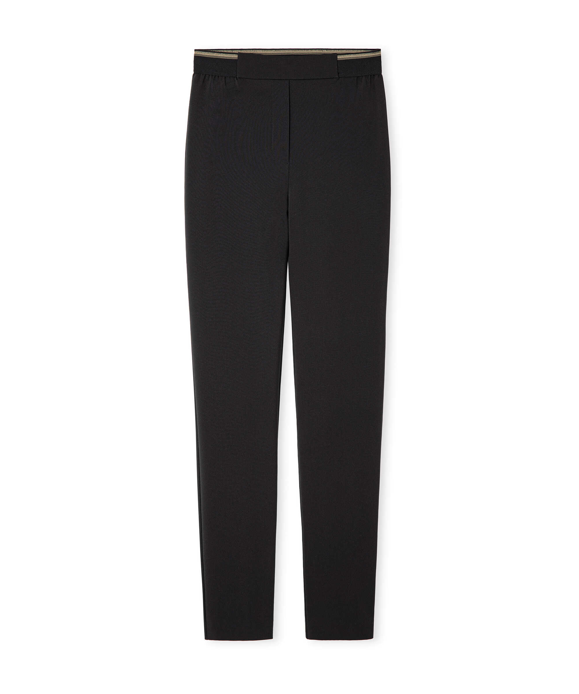 Lurex bel skinny fit pantolon - IS1260003250001 - Siyah Pantolon