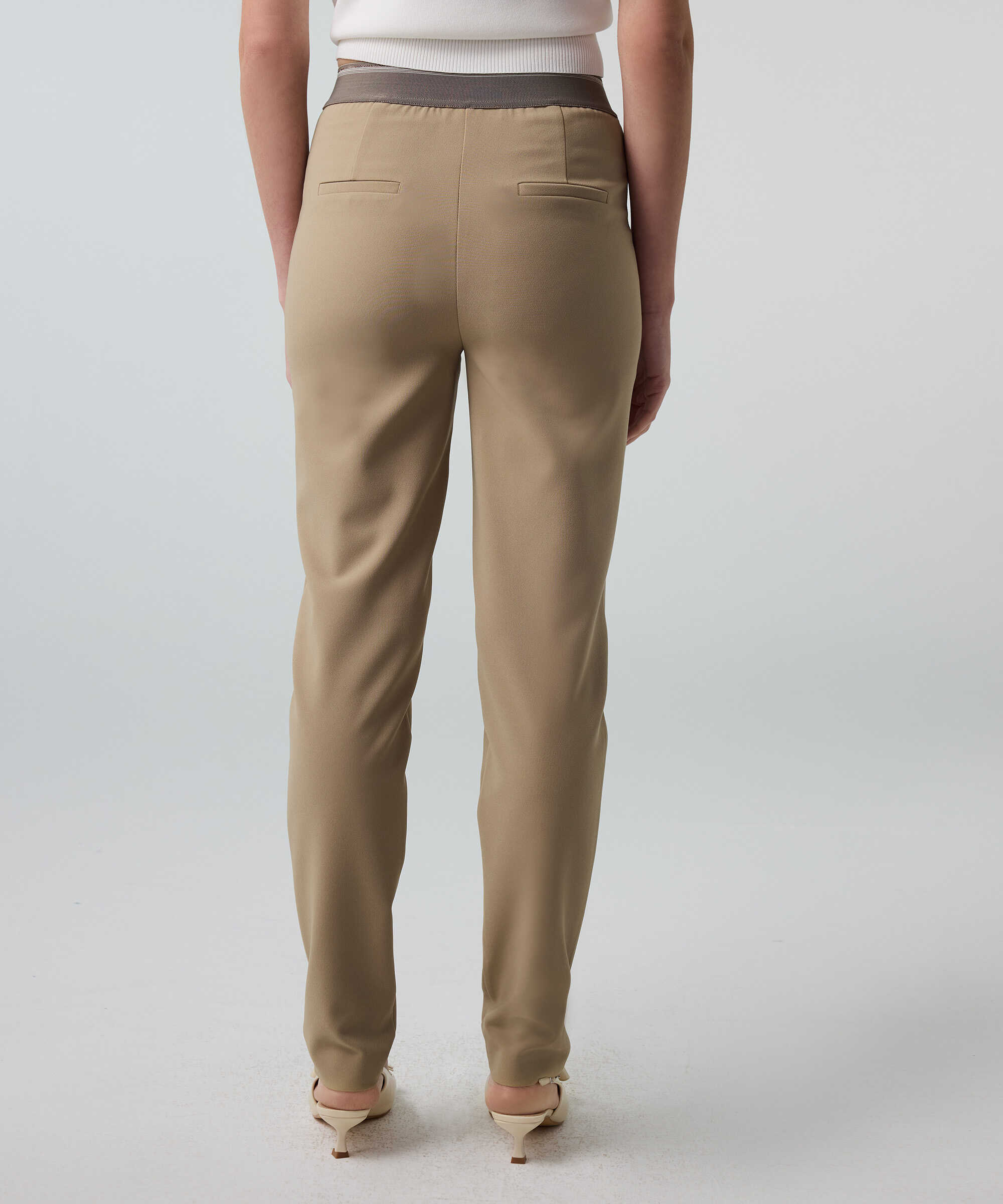 Lurex bel skinny fit pantolon - IS1260003250030 - Taş Pantolon