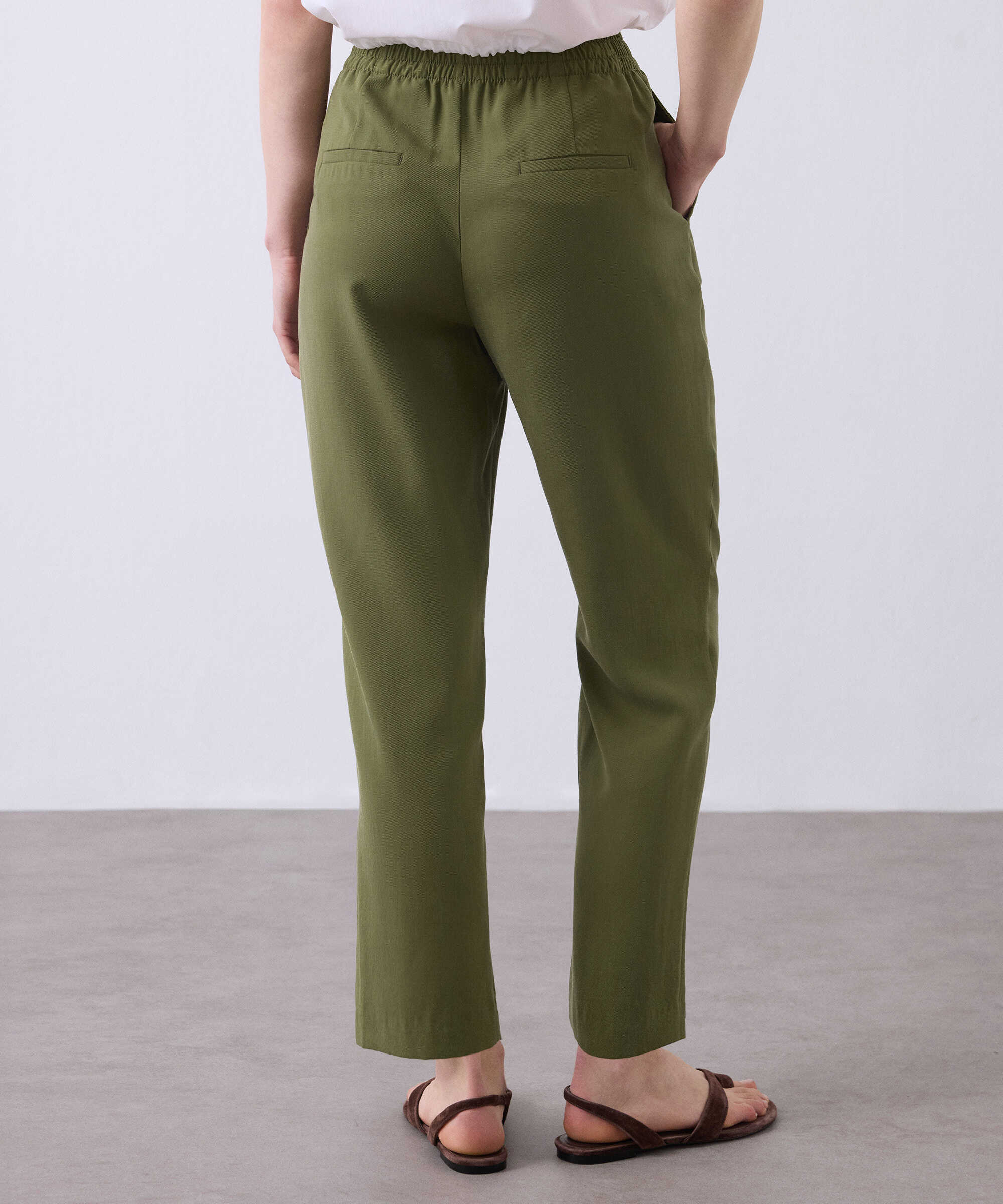 Elastik bel carrot fit pantolon - IS1260003368022 - Haki Pantolon