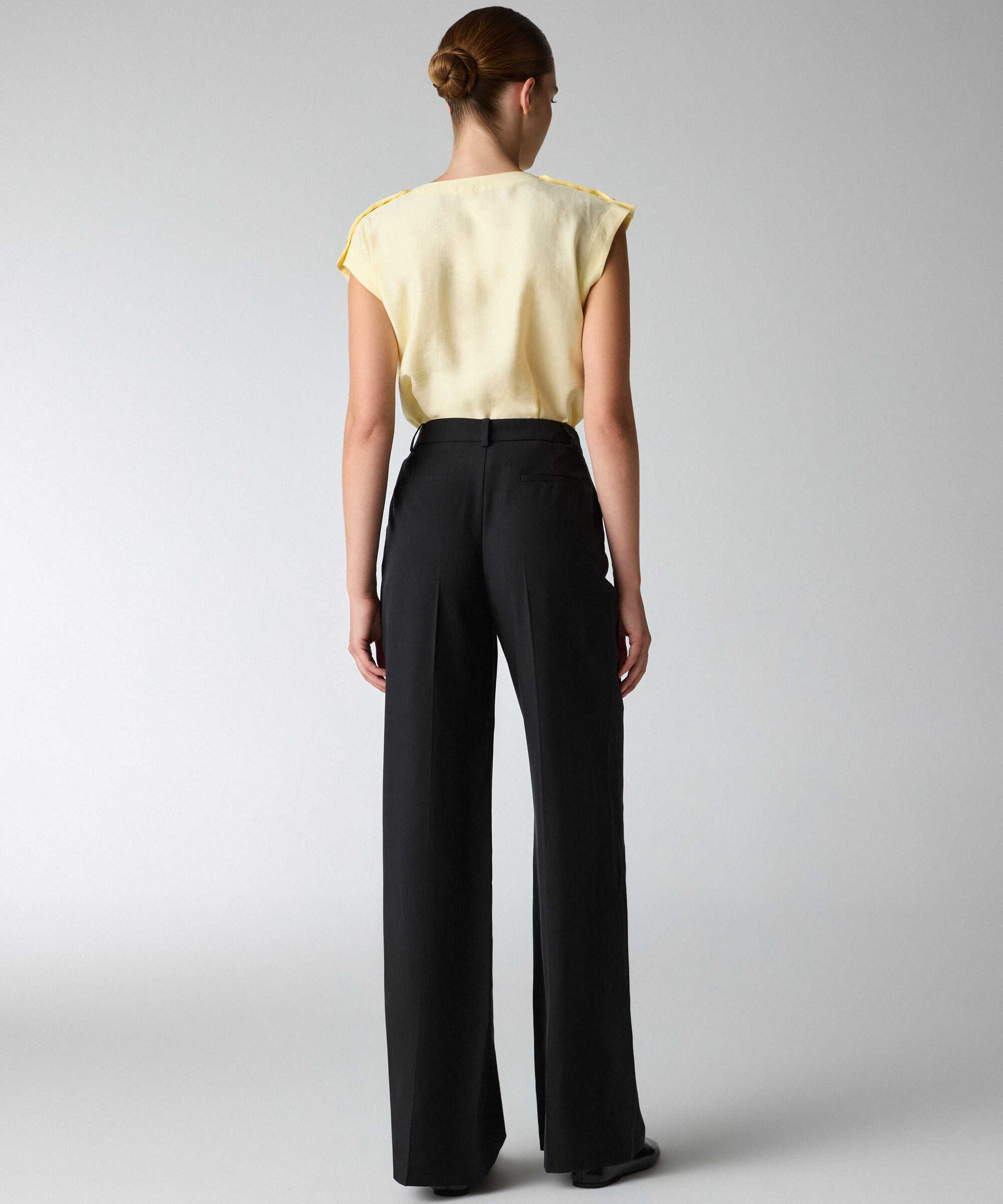 Wide leg pantolon - IS1260003412001 - Siyah Pantolon