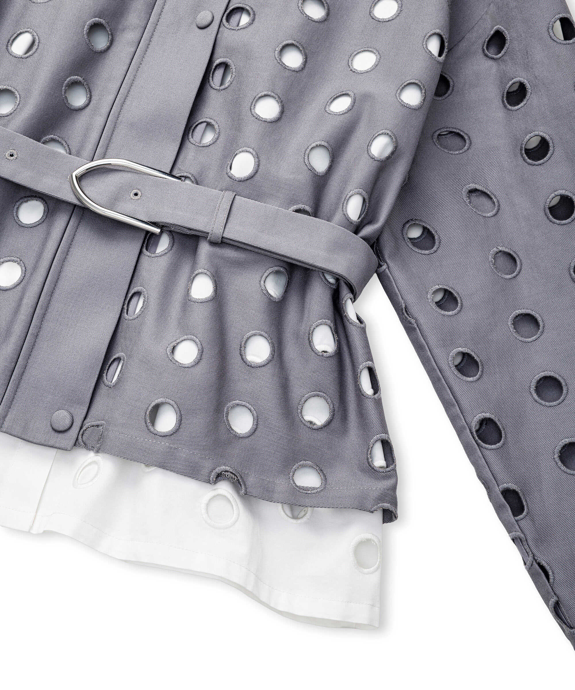 Non denim ve poplin mix ceket - IS1260005105005 - Gri Ceket