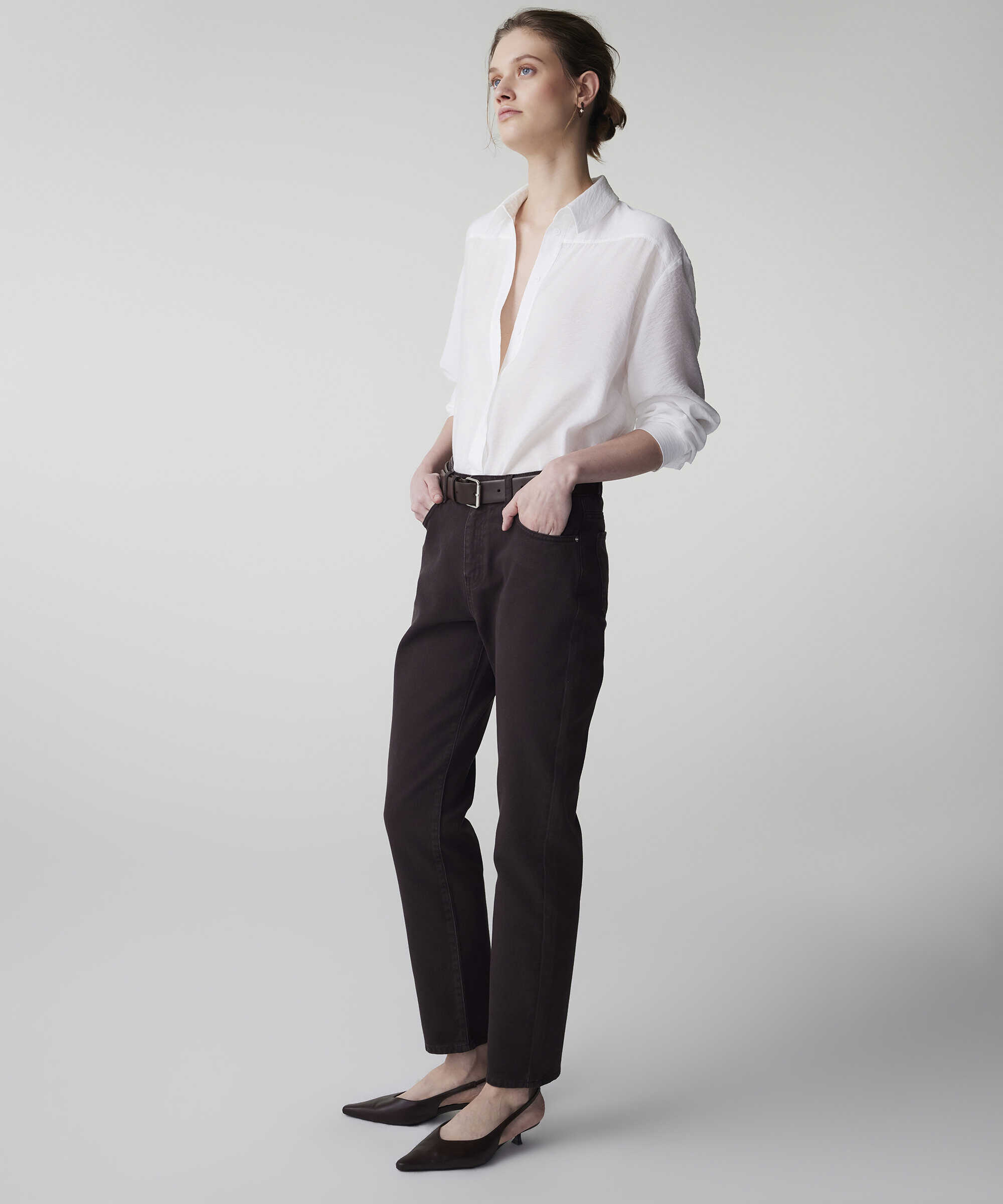 Mom fit jean pantolon - IS1260018011074 - Kahverengi Jean Pantolon