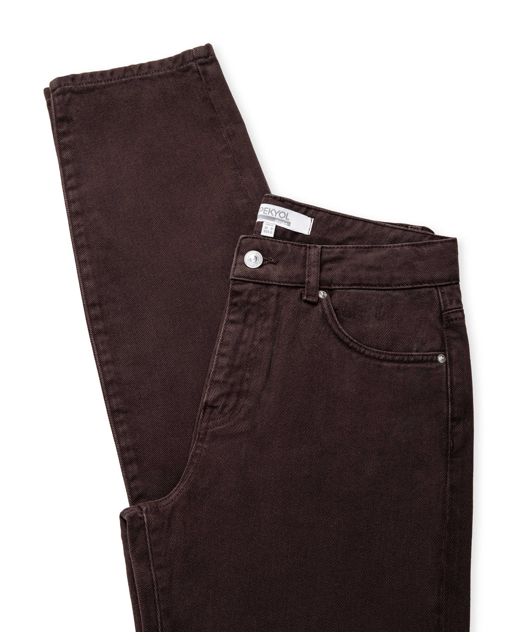 Mom fit jean pantolon - IS1260018011074 - Kahverengi Jean Pantolon