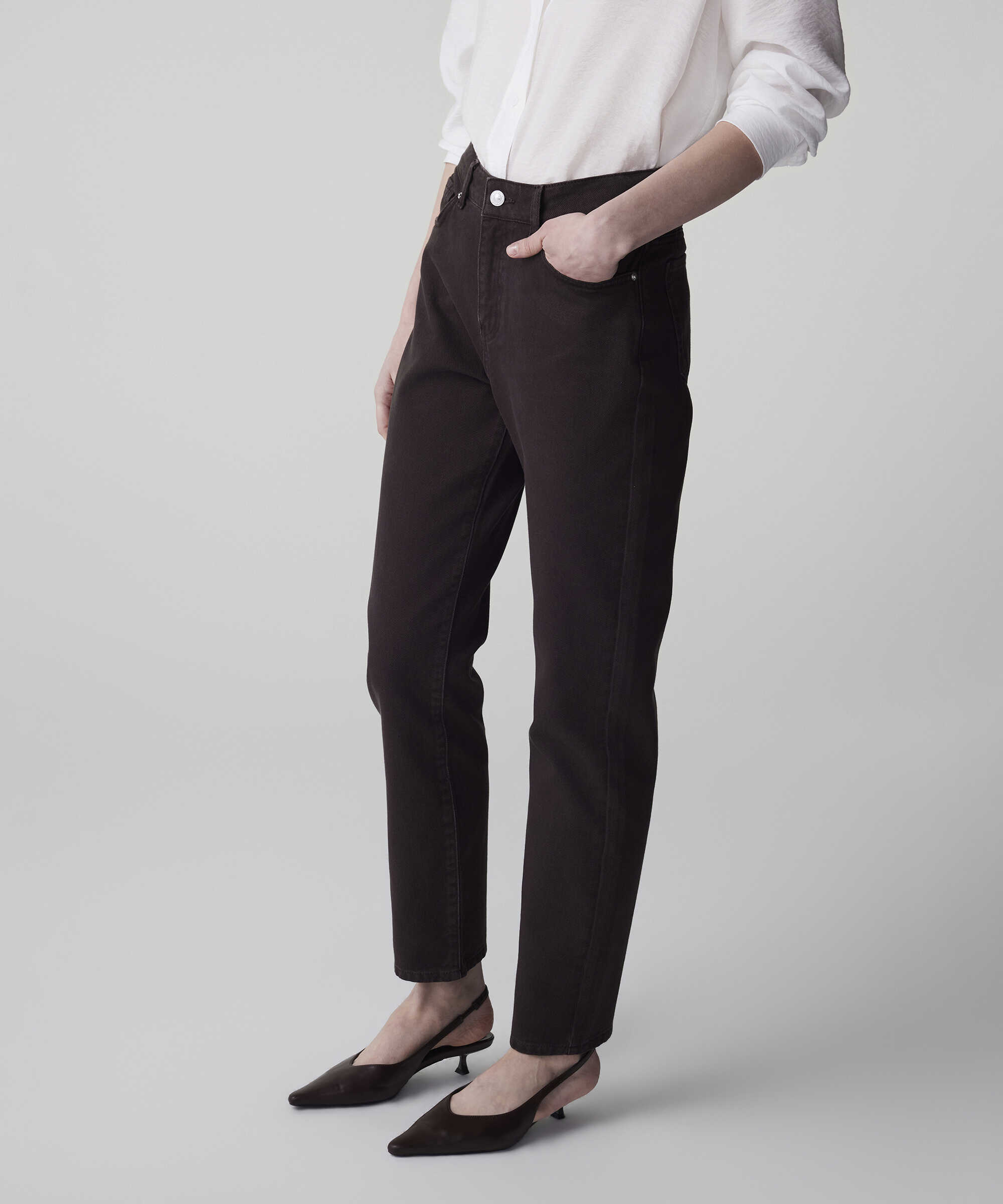 Mom fit jean pantolon - IS1260018011074 - Kahverengi Jean Pantolon