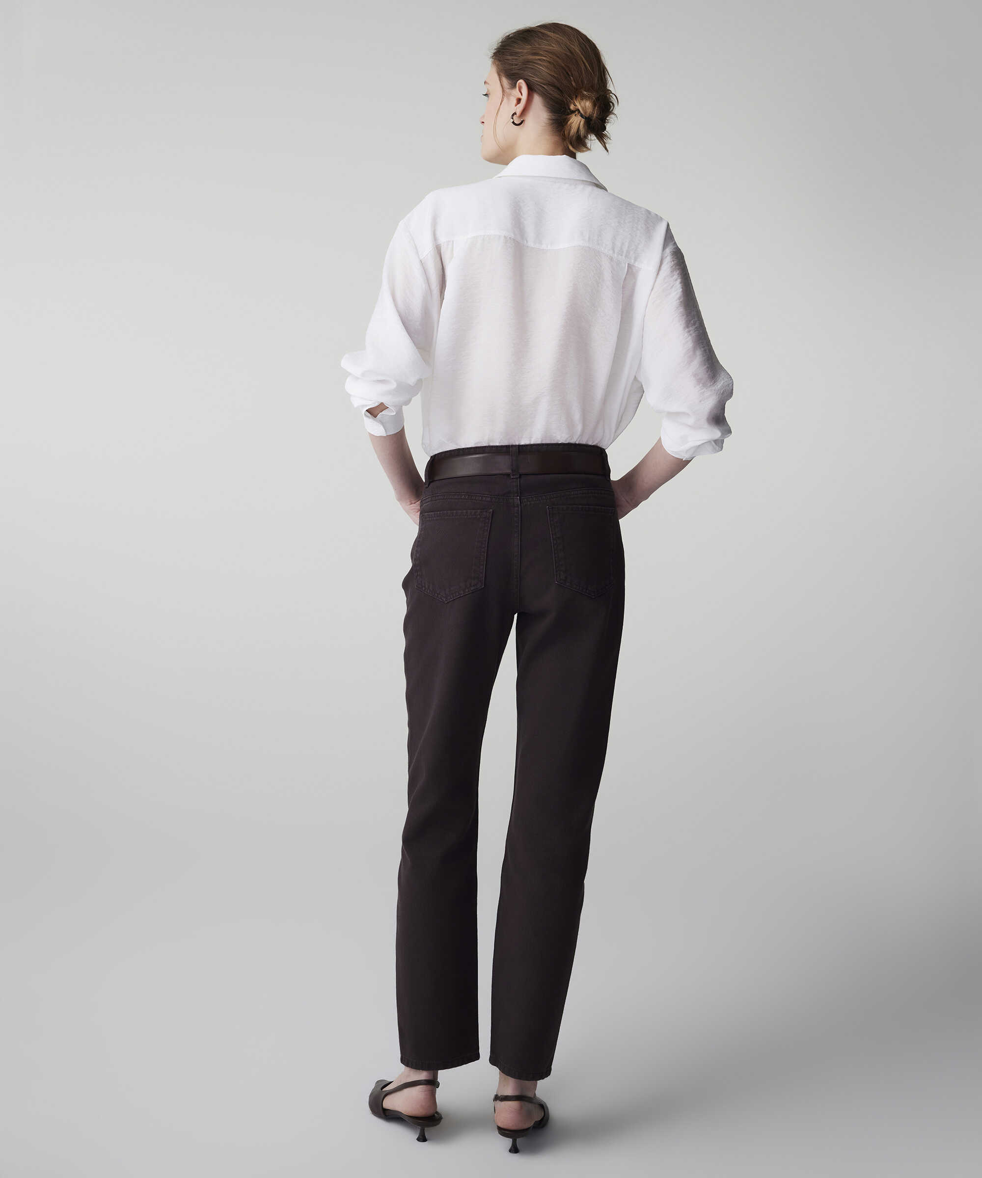 Mom fit jean pantolon - IS1260018011074 - Kahverengi Jean Pantolon