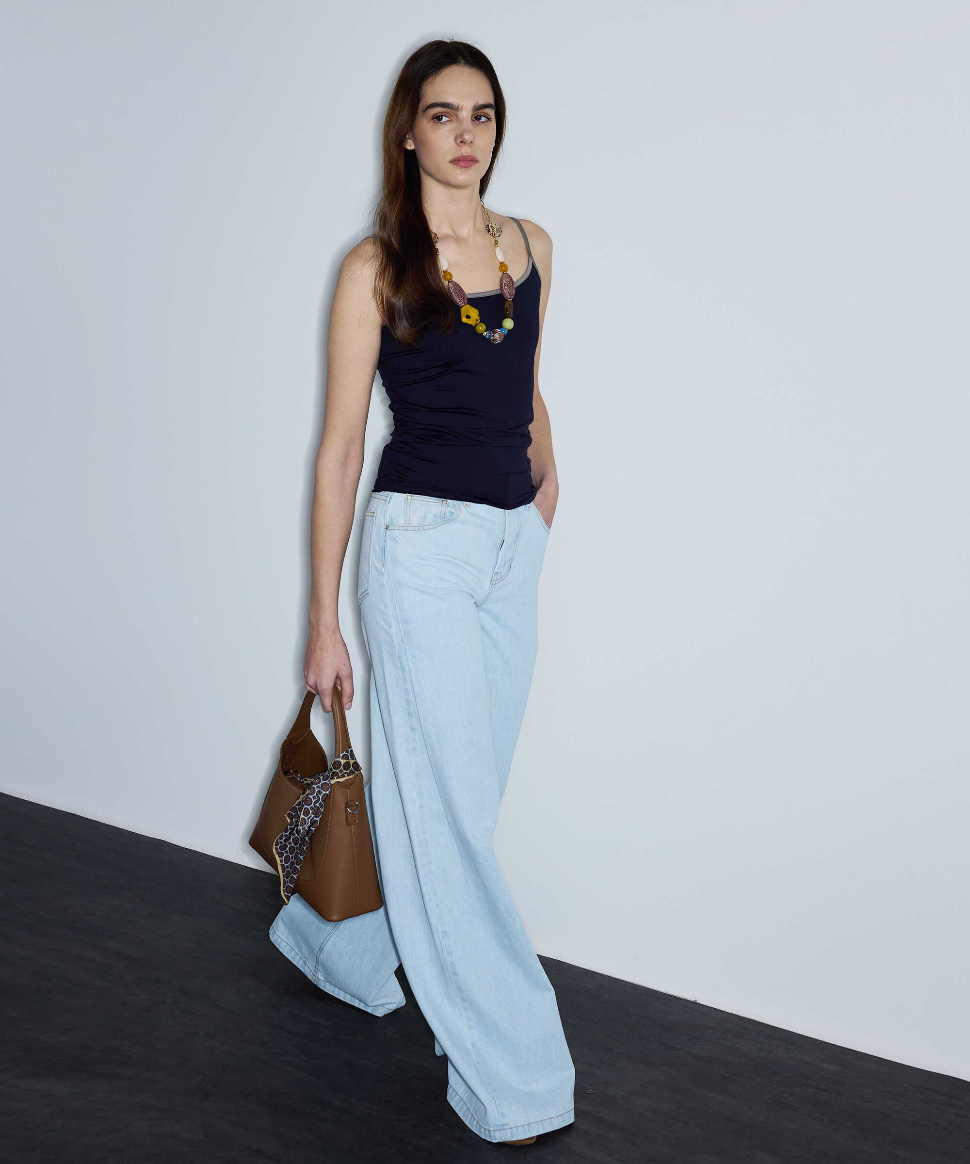 Baggy fit jean pantolon - IS1260018041CC2 - Açık İndigo Jean Pantolon