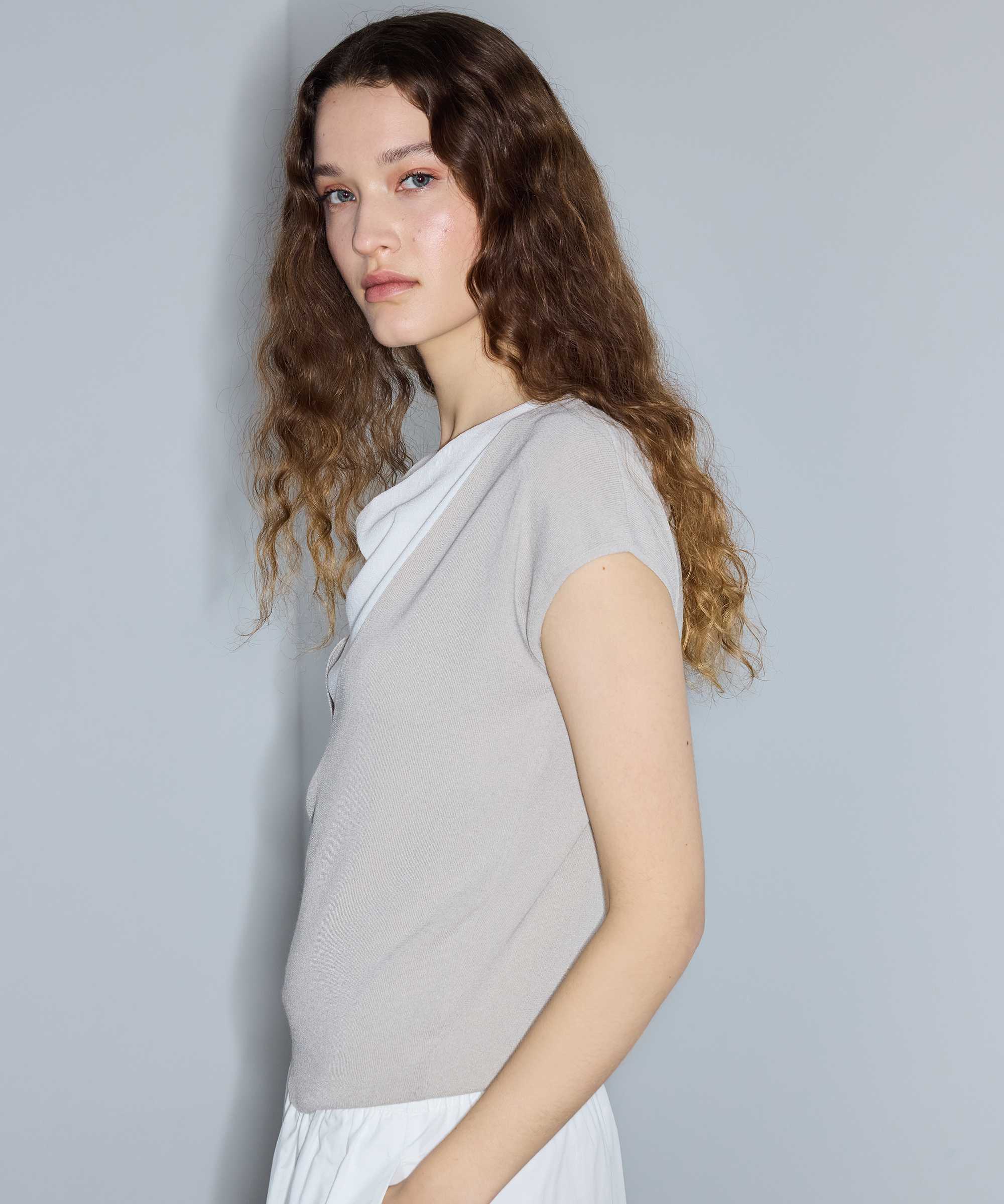 Çift parça görünüm colorblock triko - IS1260050106030 - Taş Triko