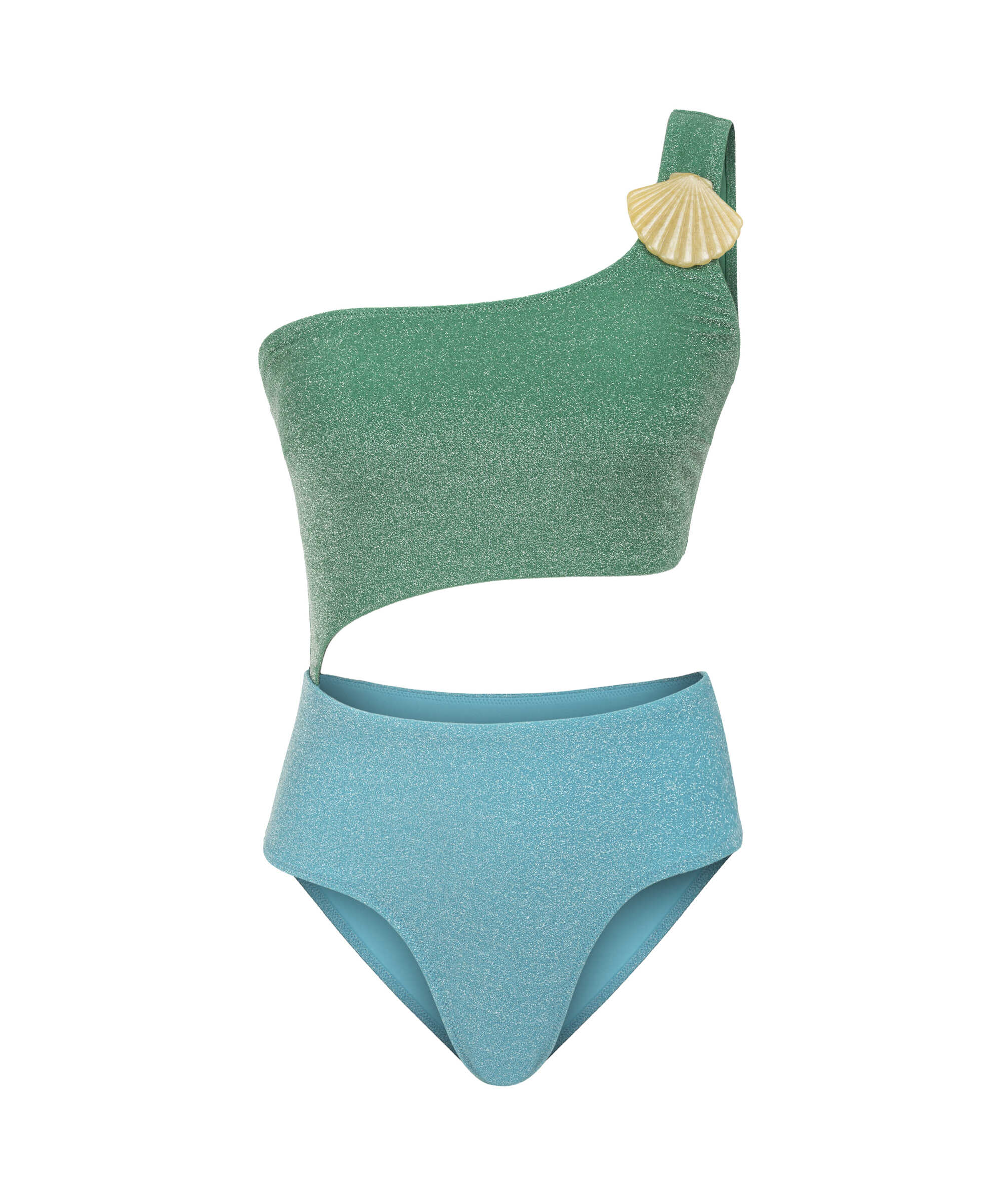 Colorblock lurex mayokini - IS1260054015070 - Yeşil Mayo