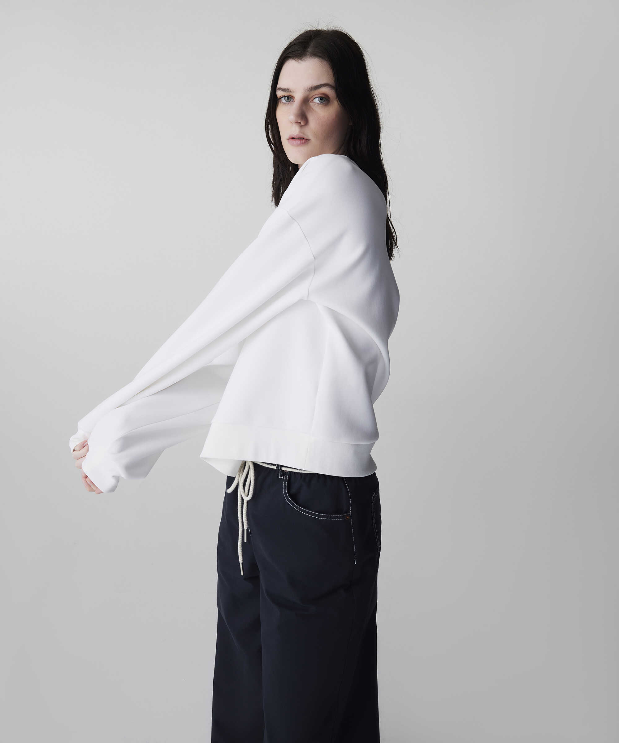 Nakışlı sweatshirt - IS1260091006002 - Beyaz Sweatshirt