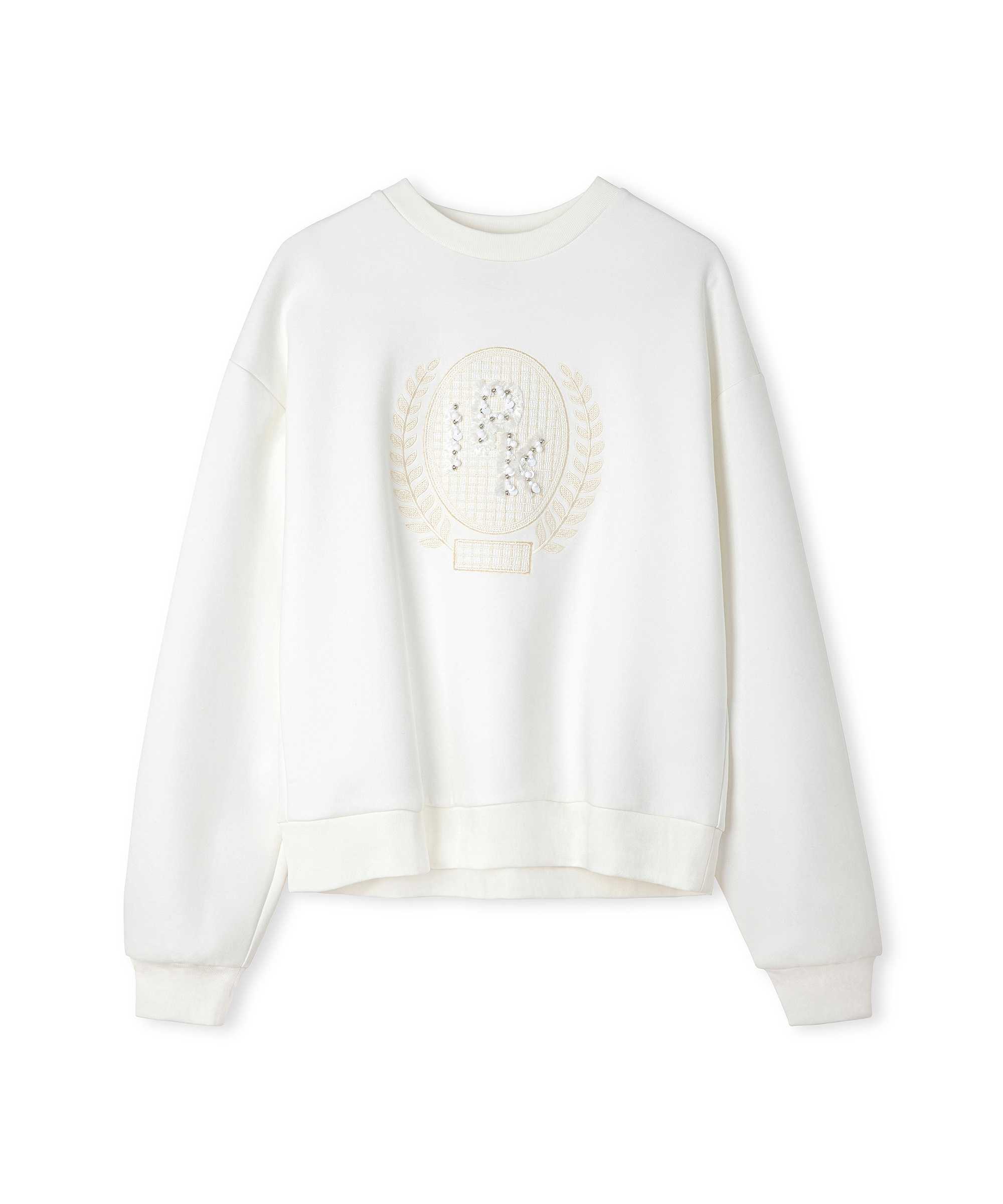 Nakışlı sweatshirt - IS1260091006002 - Beyaz Sweatshirt
