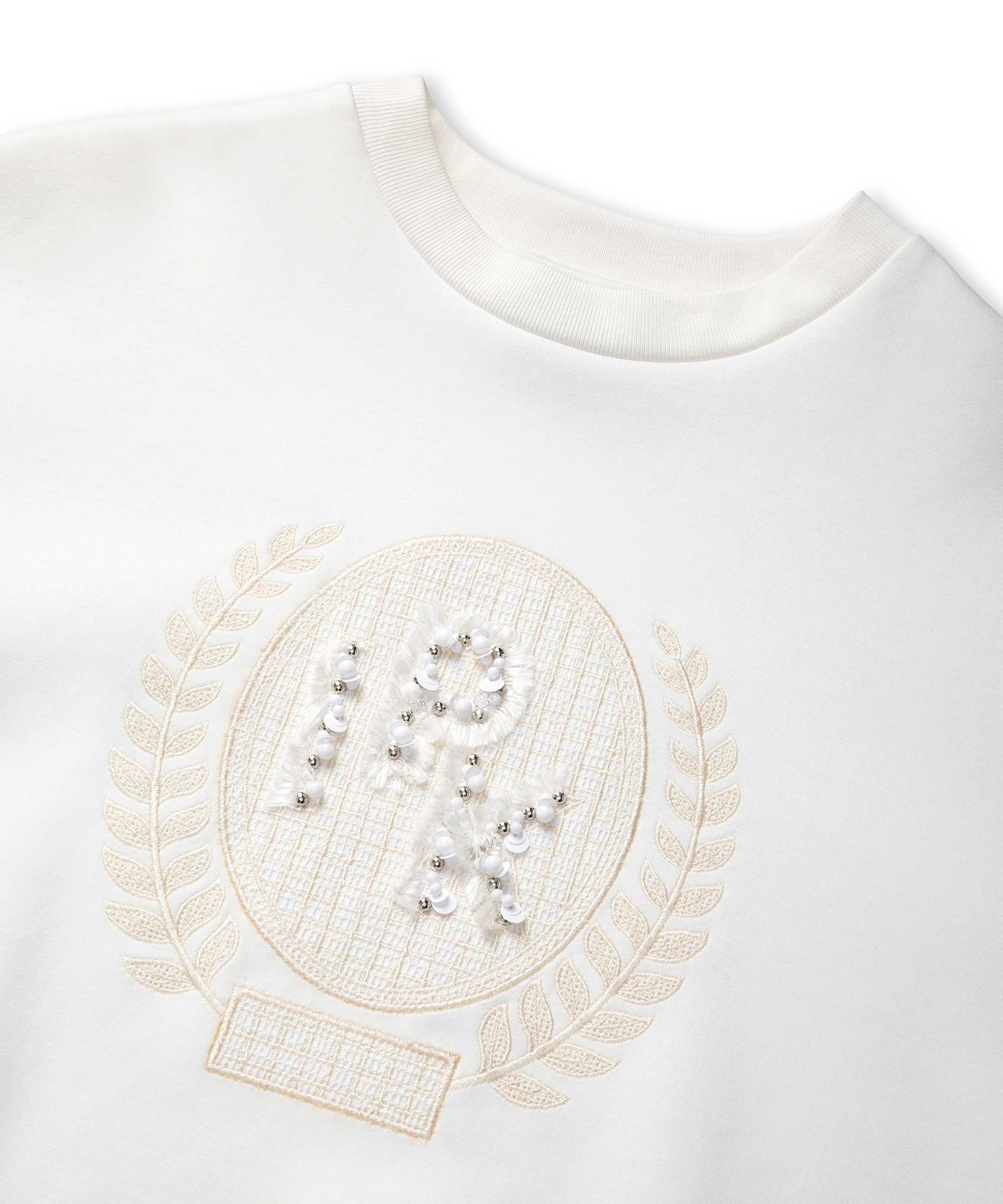Nakışlı sweatshirt - IS1260091006002 - Beyaz Sweatshirt
