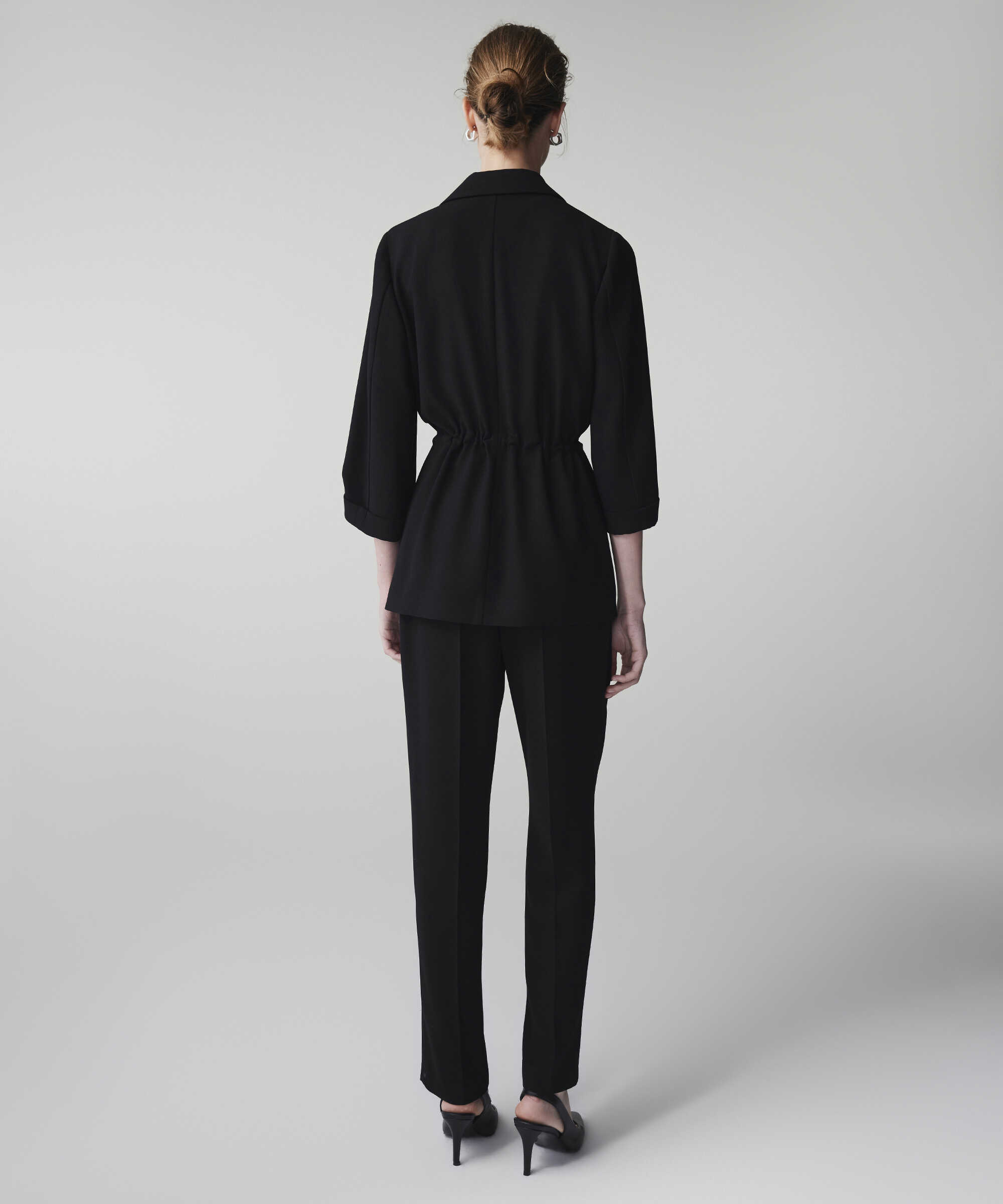 Belden bağlamalı blazer - IS1260106026001 - Siyah Blazer
