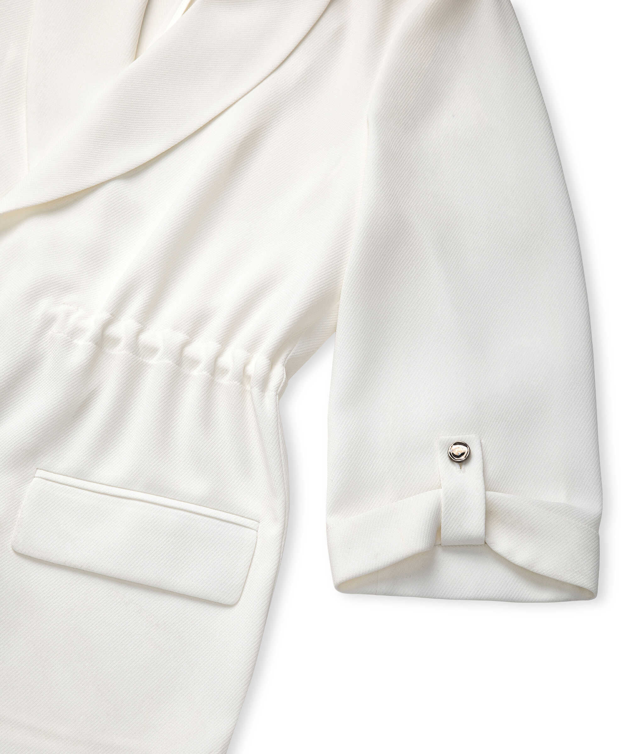 Belden bağlamalı blazer - IS1260106026018 - Ekru Blazer