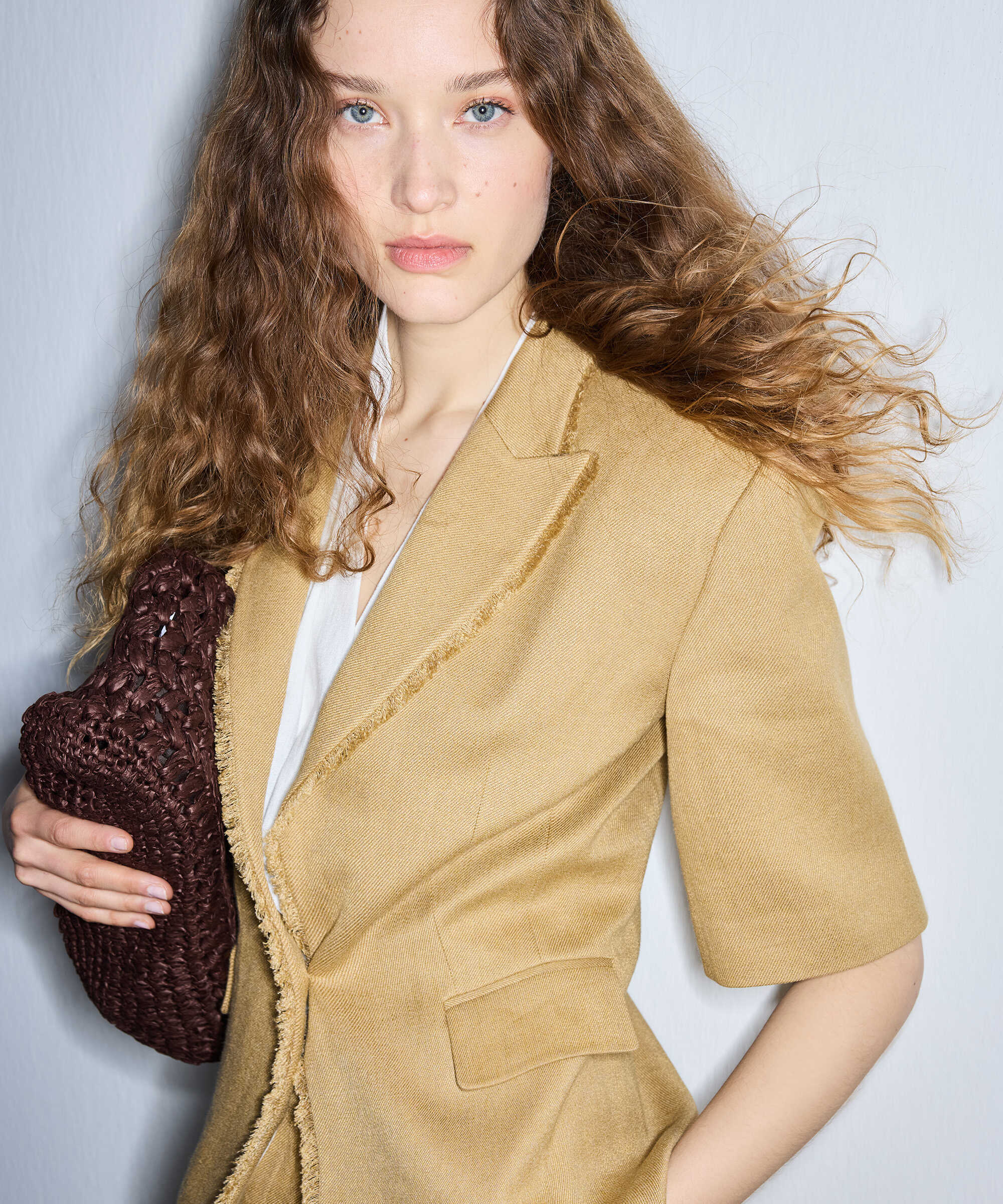 Püskül şeritli blazer - IS1260106031AD4 - Açık Natürel Blazer