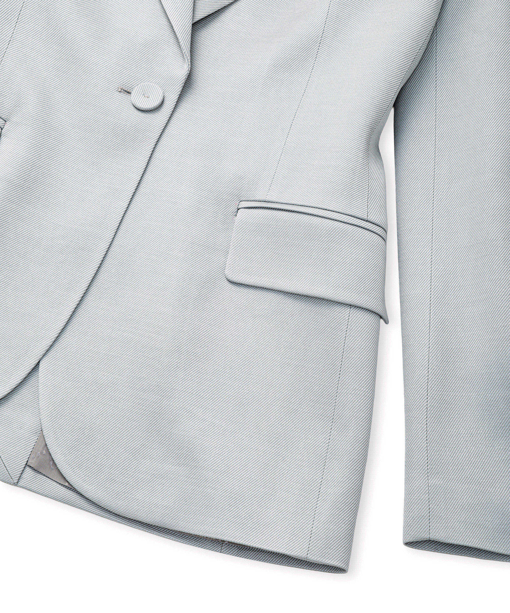Bel vurgulu blazer - IS1260106035055 - Açık Gri Blazer