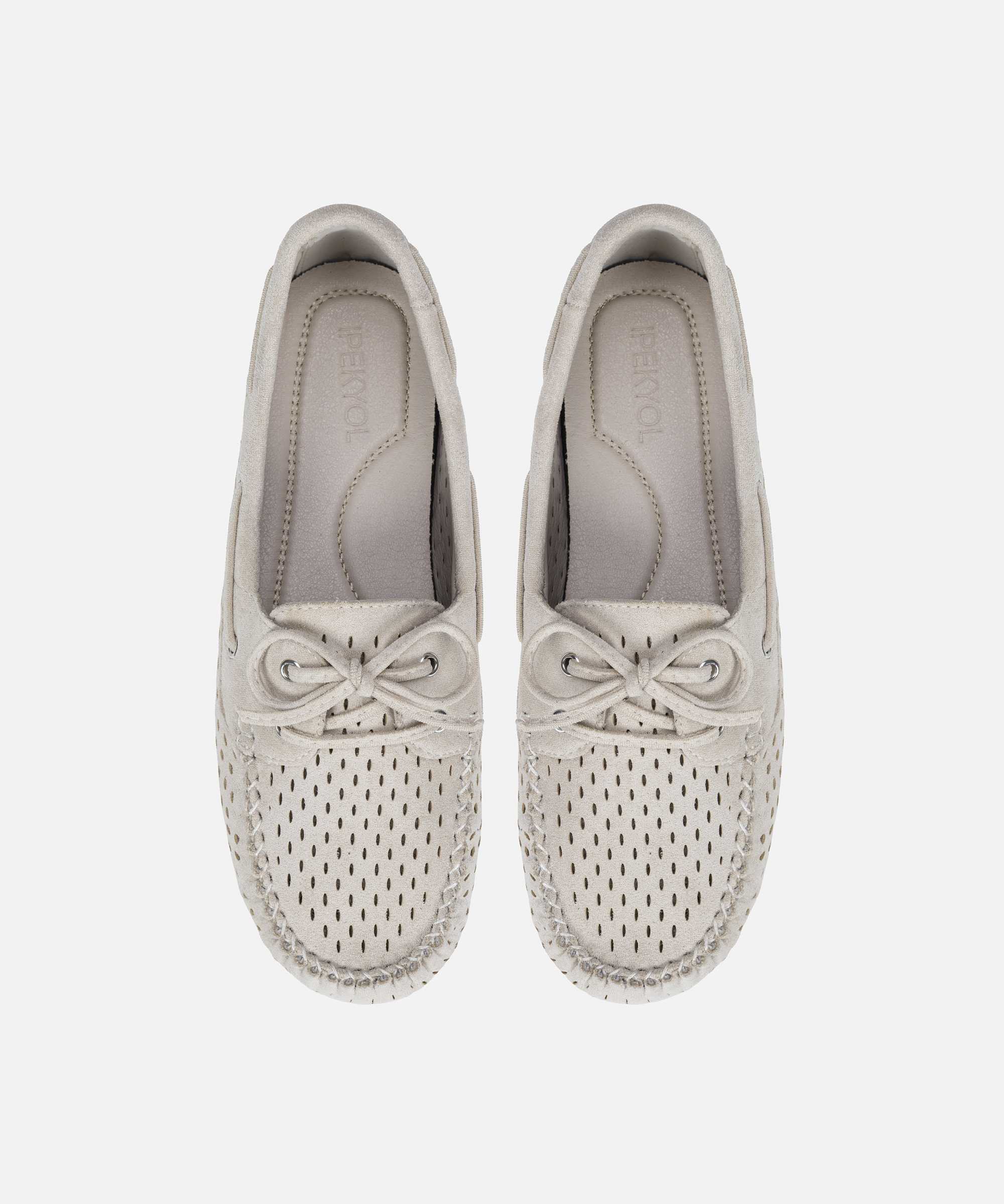 Cutout detaylı loafer - IS1260030009023 - Bej Düz Ayakkabı