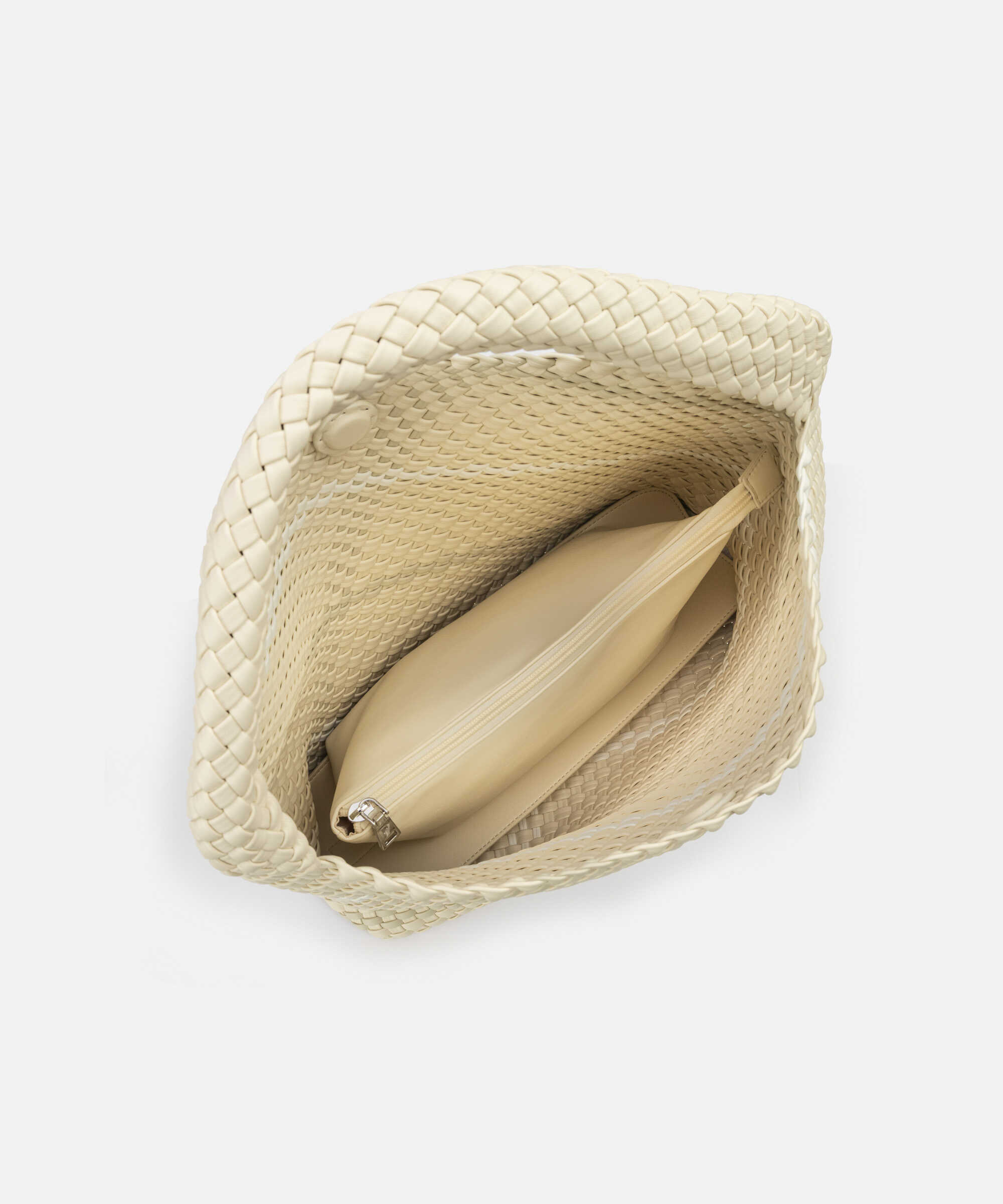 Lattice slouchy çanta - IS1260052101082 - Krem Çanta