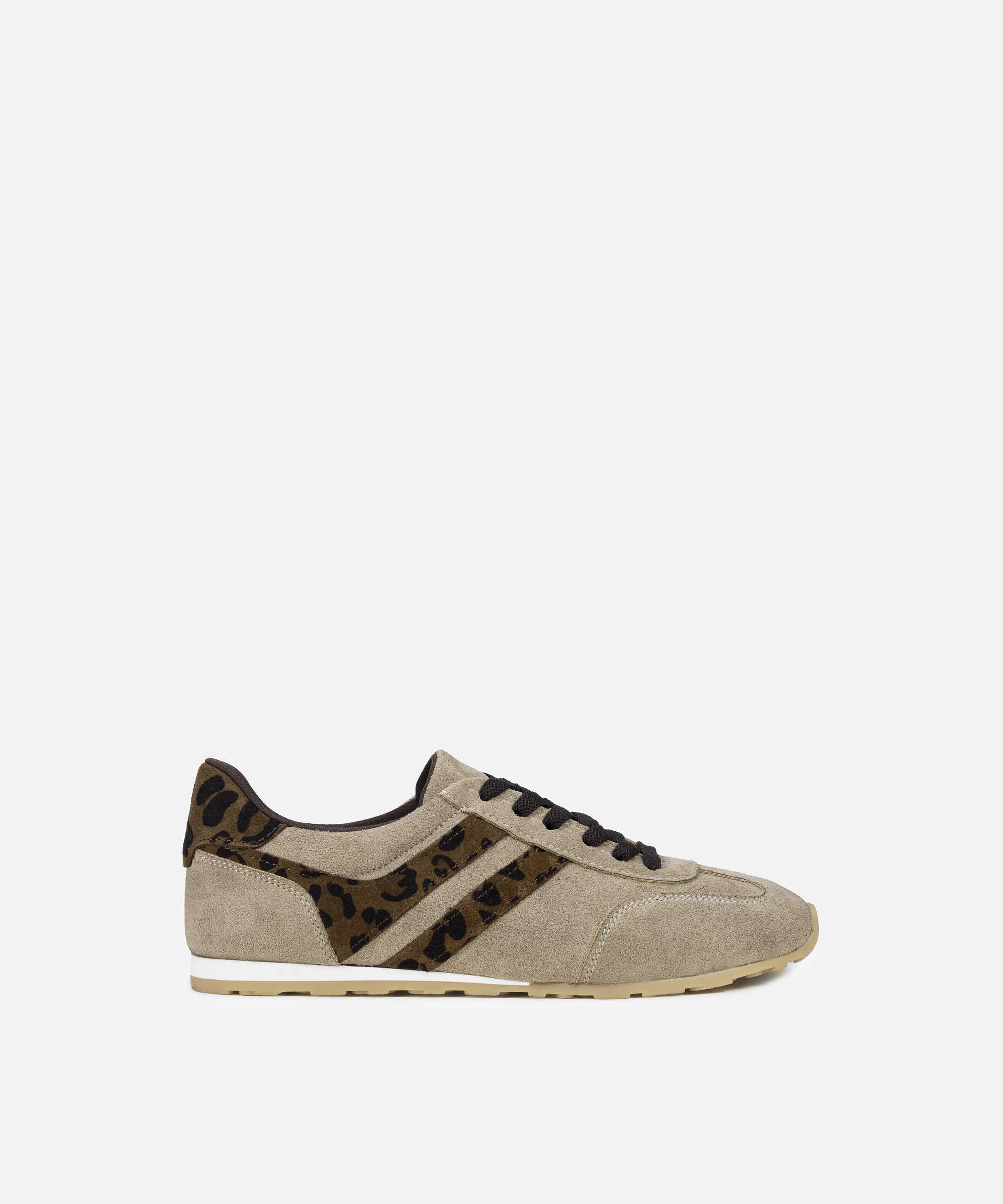 Desen mix deri sneaker - IS1260062005023 - Bej Sneaker