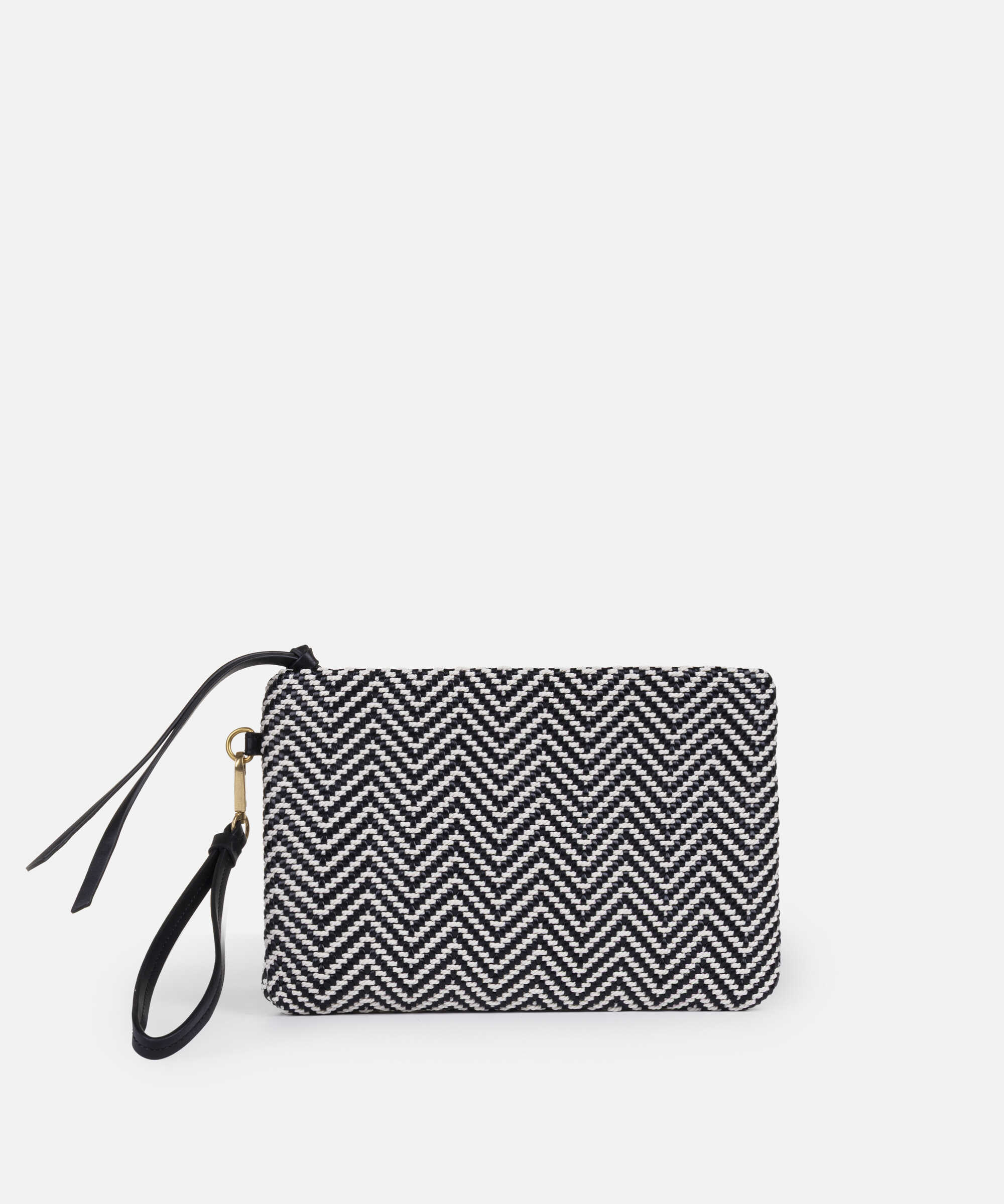 Örgü dokulu clutch - IS1260121004001 - Siyah Clutch