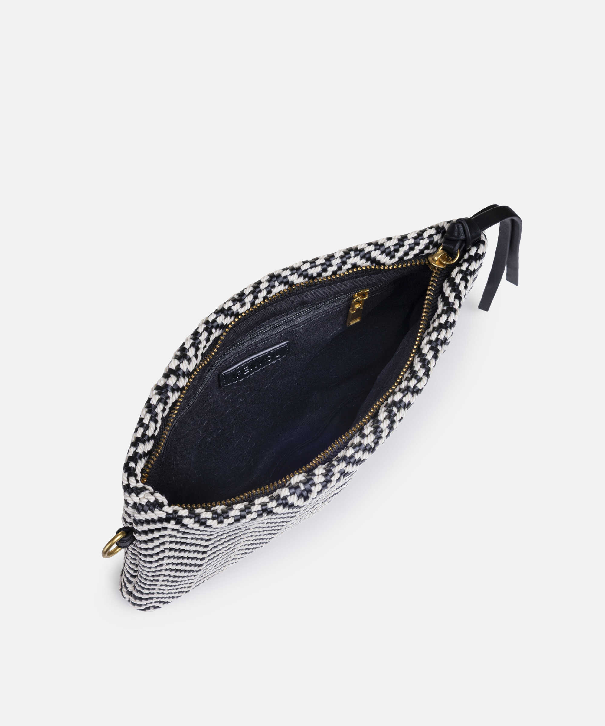 Örgü dokulu clutch - IS1260121004001 - Siyah Clutch