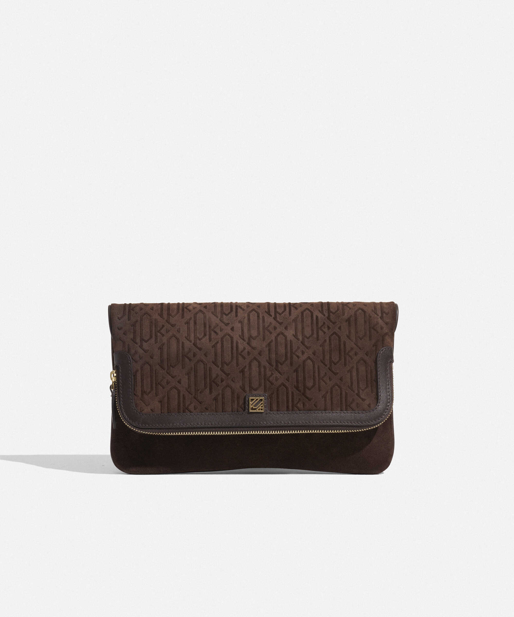 SIENNA deri süet clutch - I00000121020074 - Kahverengi Clutch