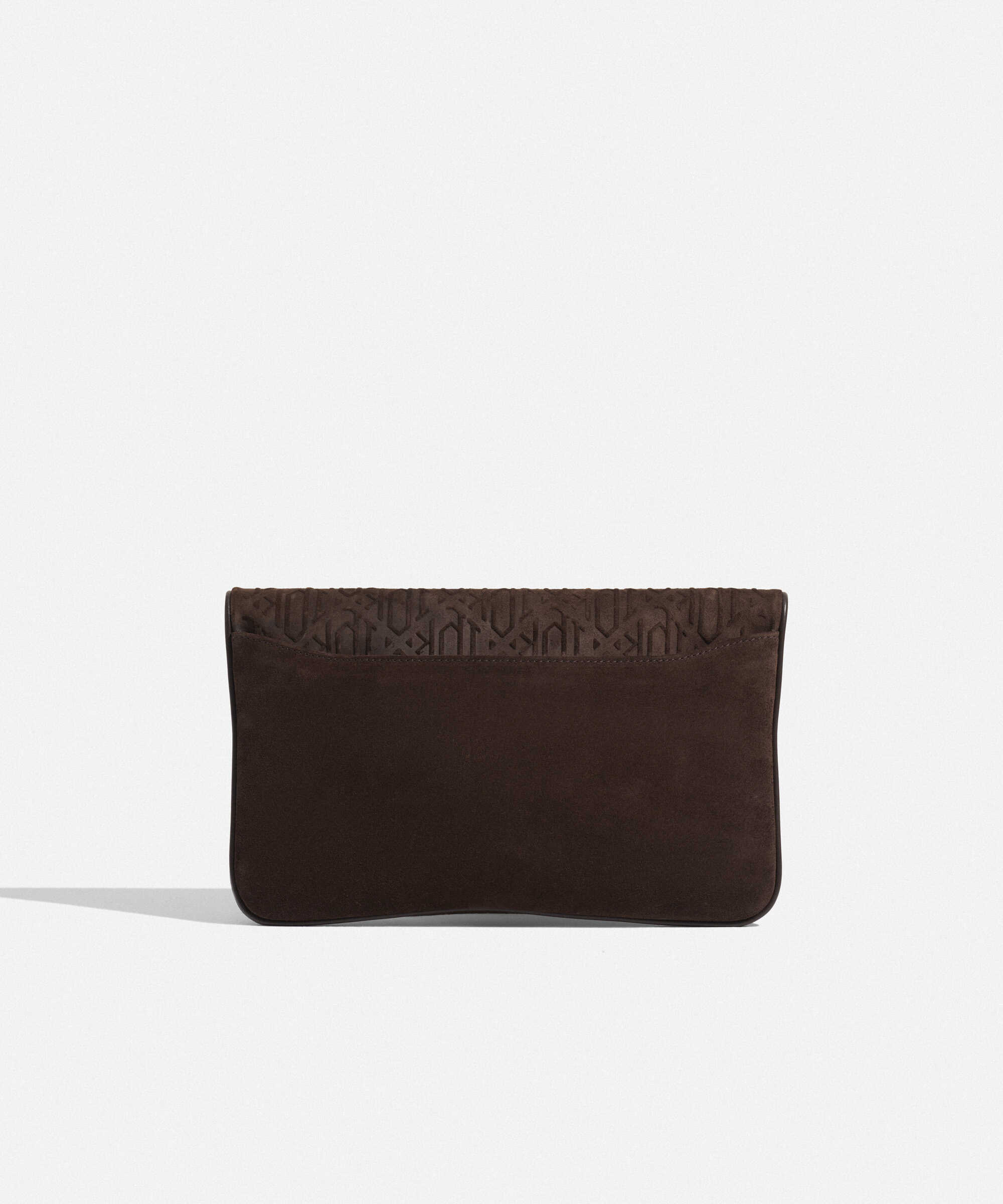 SIENNA deri süet clutch - I00000121020074 - Kahverengi Clutch
