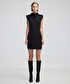 Triko mini elbise - IW6240002299001 - Siyah Elbise