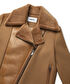 Manteco yünlü biker kaban  - IW6240008058027 - Kamel Kaban