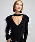 Lurex iplikli cutout triko - IW6240050278001 - Siyah Triko
