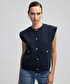 Metal düğmeli triko süveter - IW6240050355015 - Lacivert Triko