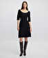 A kesim triko elbise - IW6250002093001 - Siyah Elbise