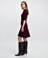 A kesim triko elbise - IW6250002093035 - Bordo Elbise